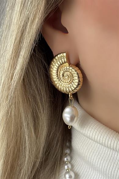 Snail Pearl Küpe
