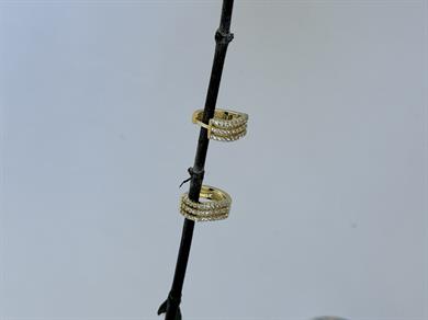 Taş Detaylı Halka Küpe