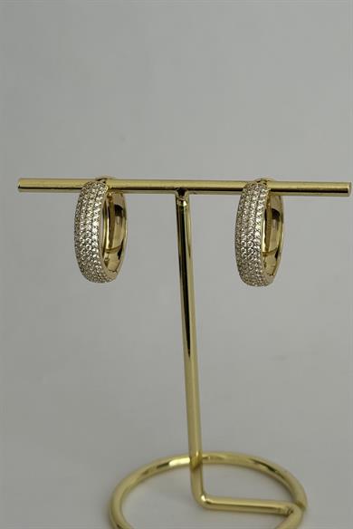 Taşlı Halka Vip Seri Küpe