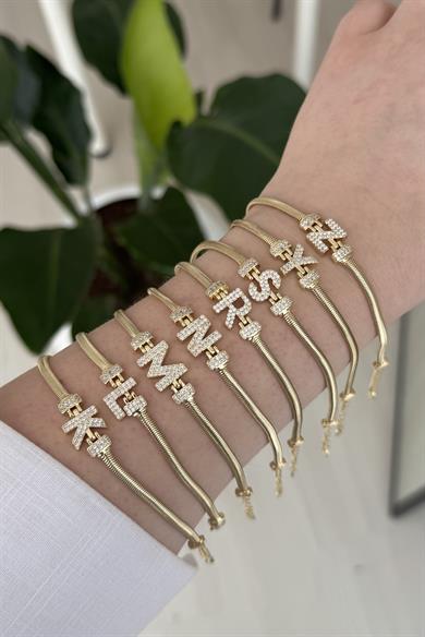 Taşlı Harf Bileklik