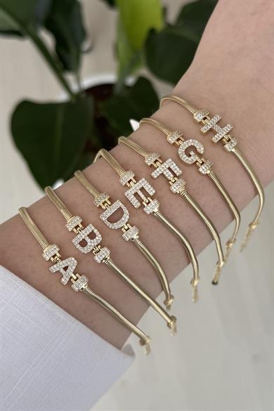 Taşlı Harf Bileklik