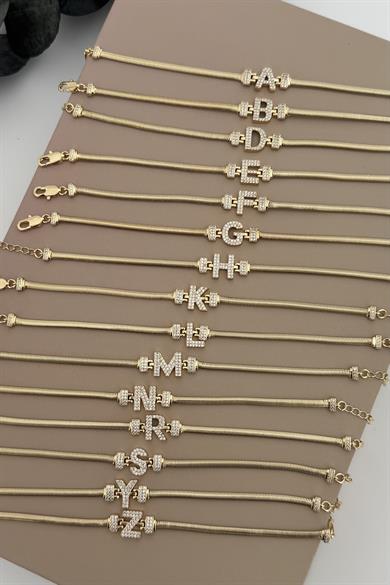 Taşlı Harf Bileklik