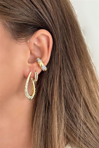 Taşlı Kıkırdak Küpe