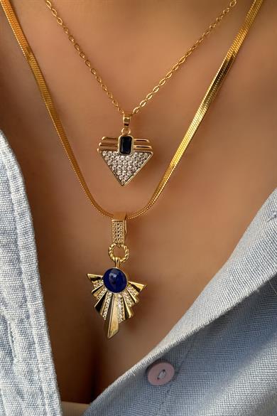 Triangle Night Blue Kolye