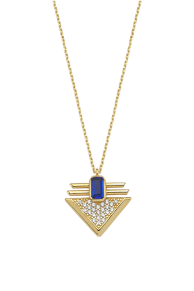 Triangle Night Blue Kolye