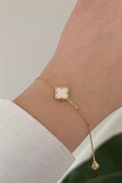 VC Beyaz Taşlı Bileklik