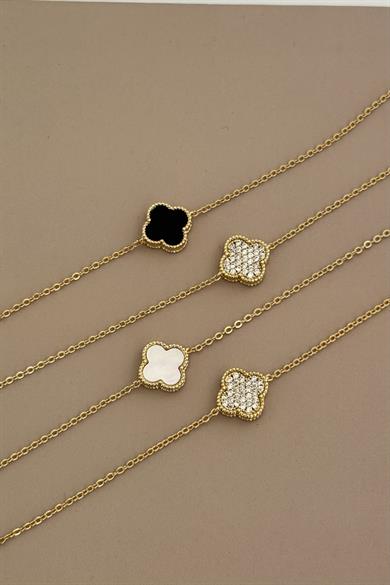 VC Siyah Taşlı Bileklik