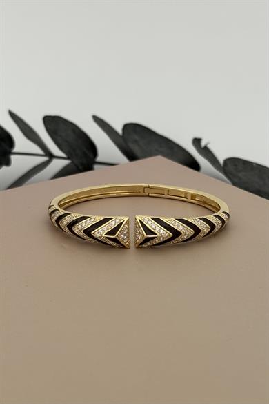 Zevora Kahverengi Kelepçe Bileklik