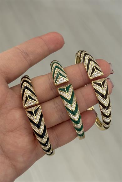 Zevora Siyah Kelepçe Bileklik