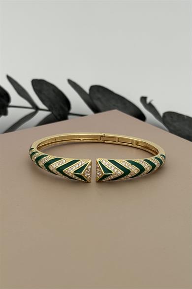 Zevora Yeşil Kelepçe Bileklik