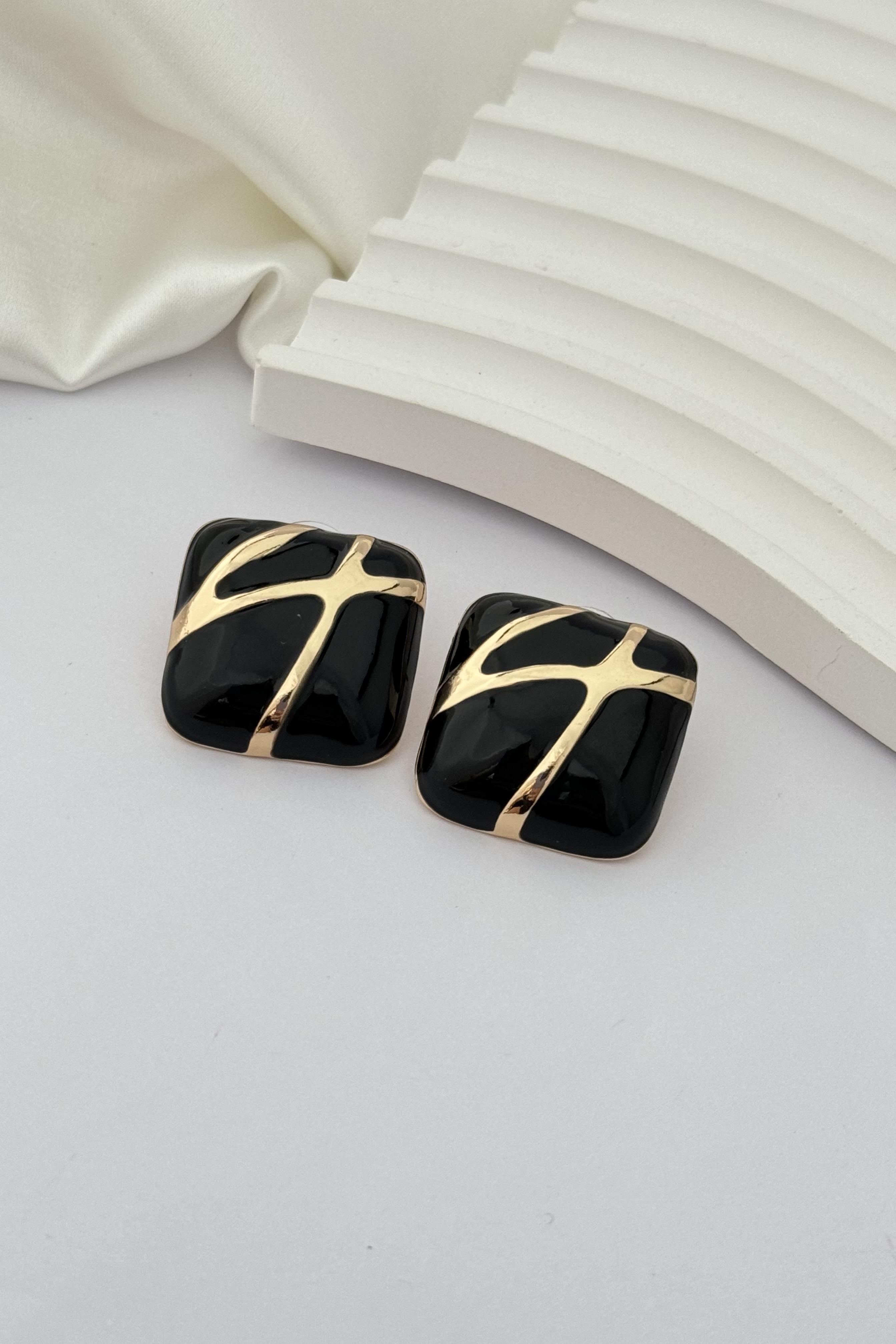 Black & Gold Küpe