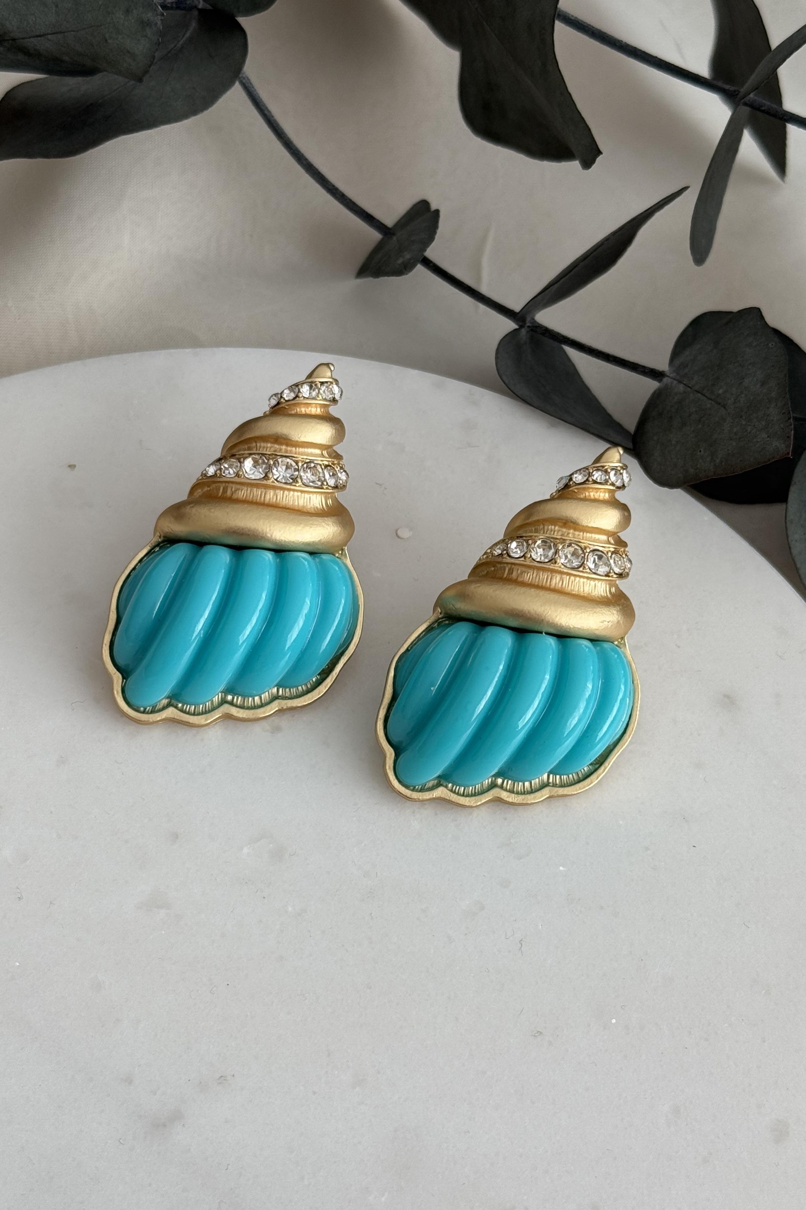Blue Oyster Küpe