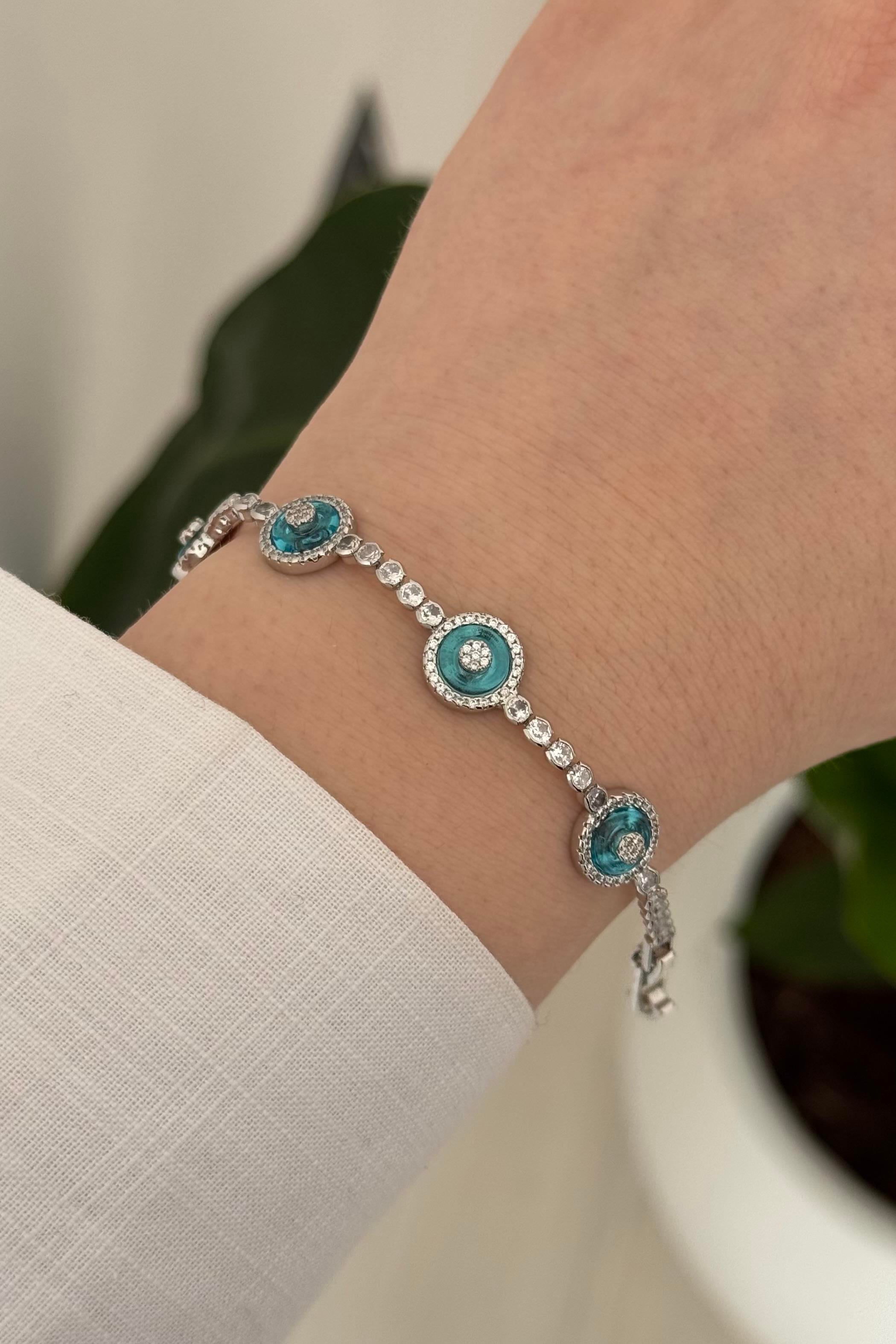 Cam Göz Beşli Bileklik