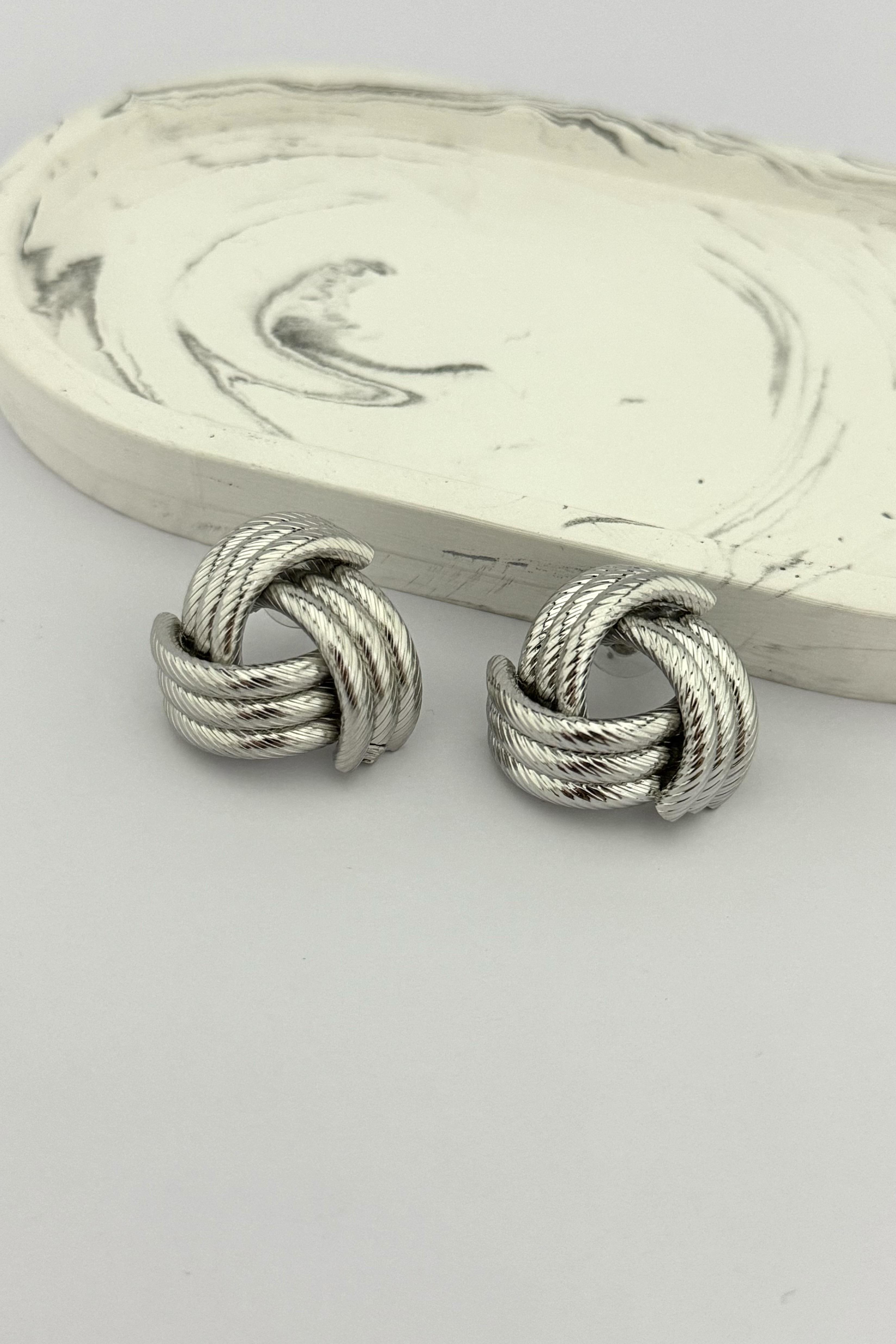 Düğüm Silver Küpe