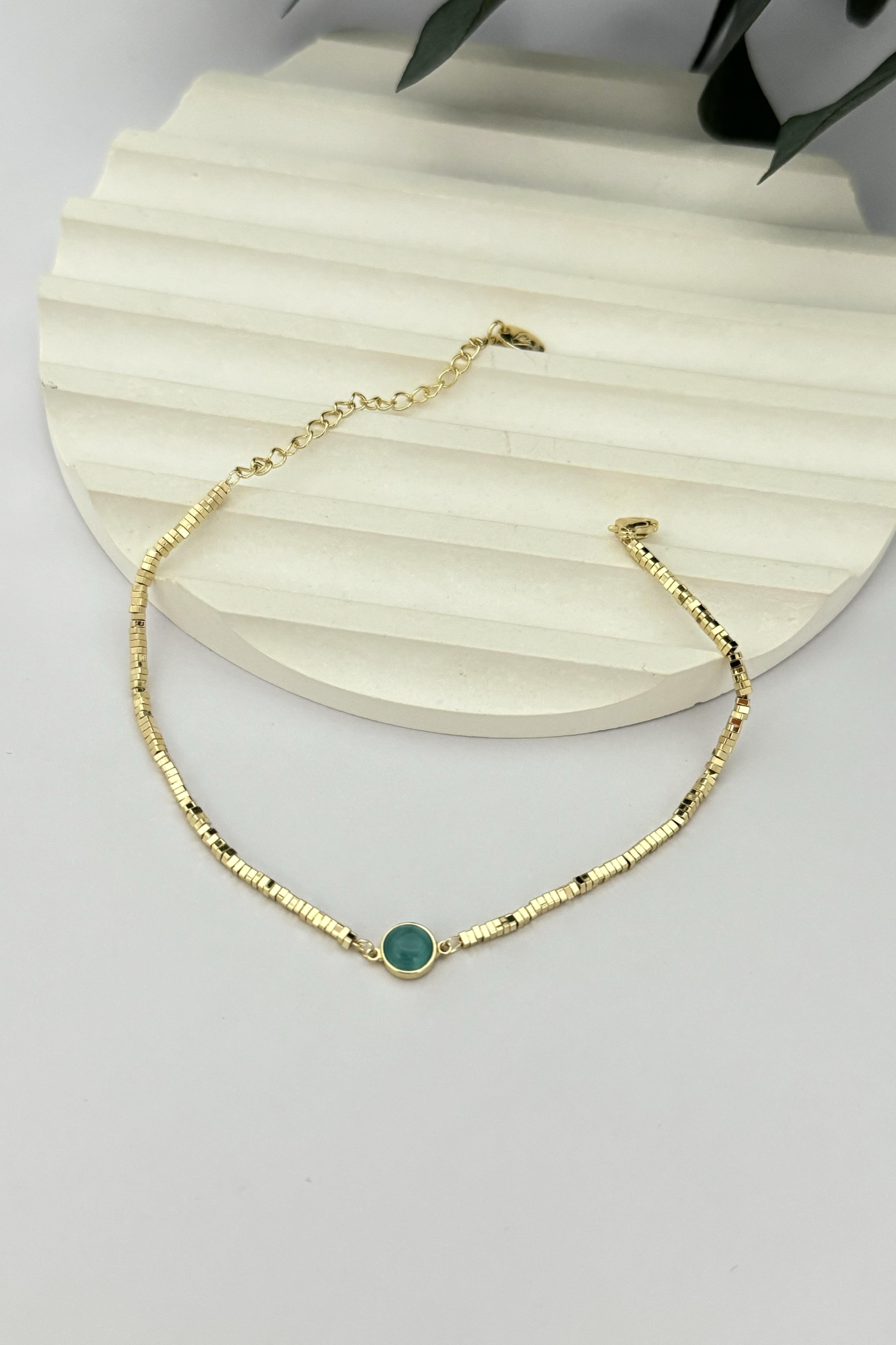 Femme Blue Round Bileklik