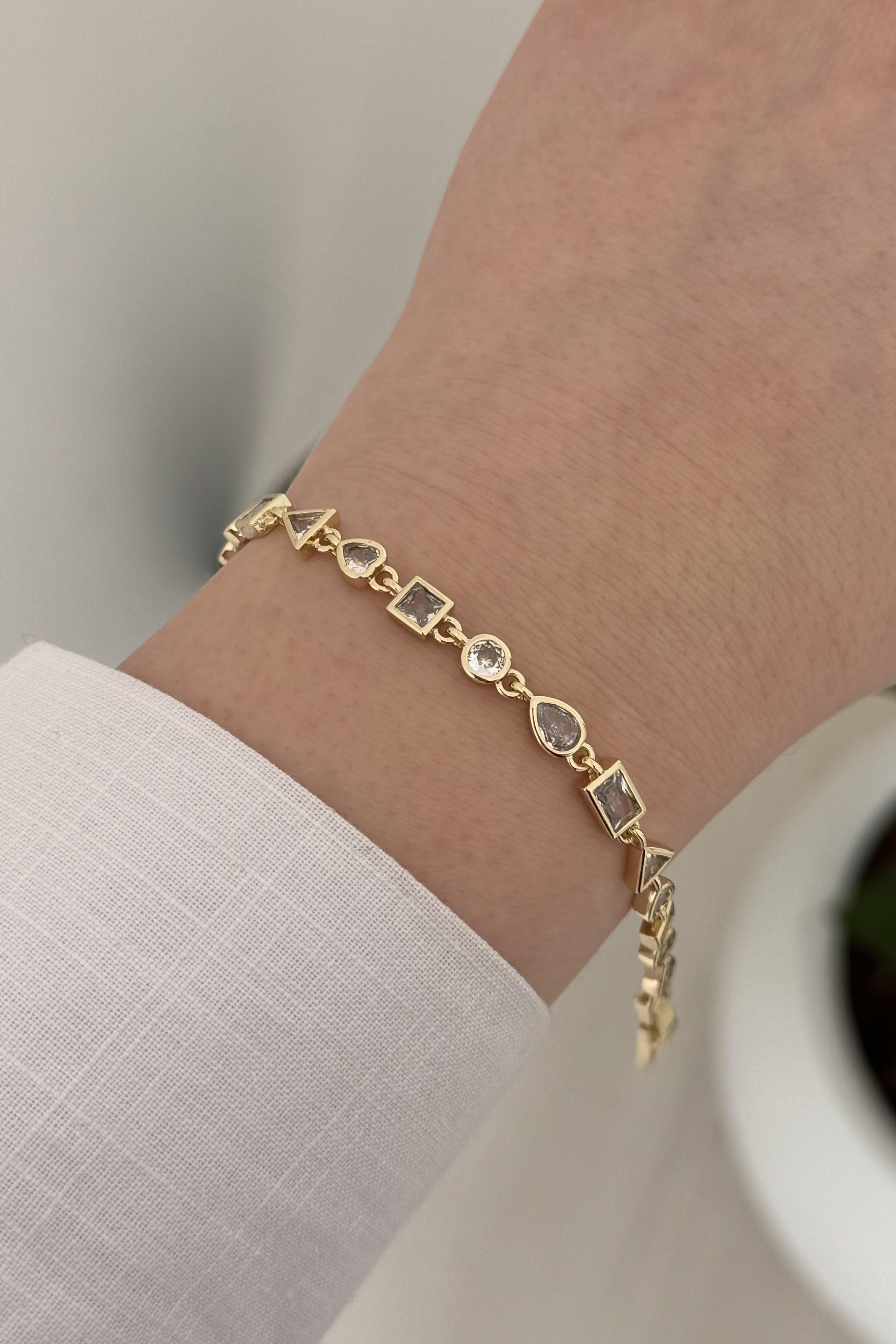 Geo Mix Taşlı Bileklik