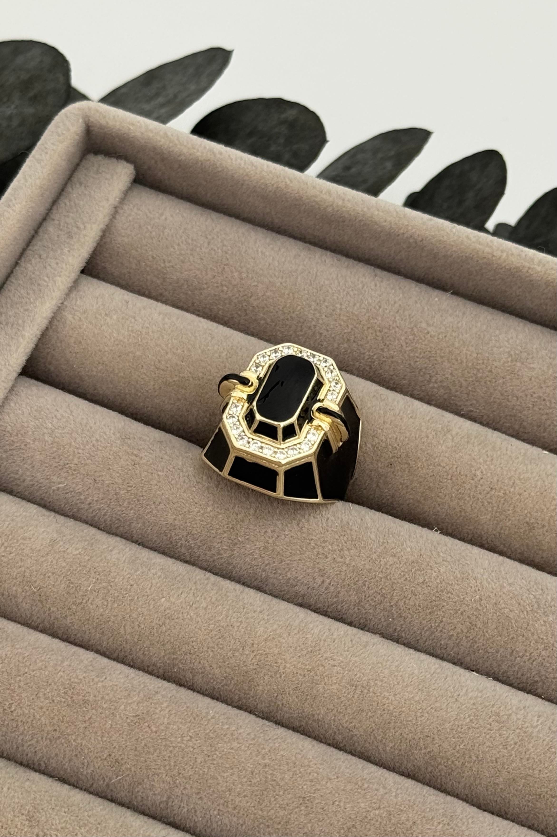 Gotham Signet Siyah Yüzük