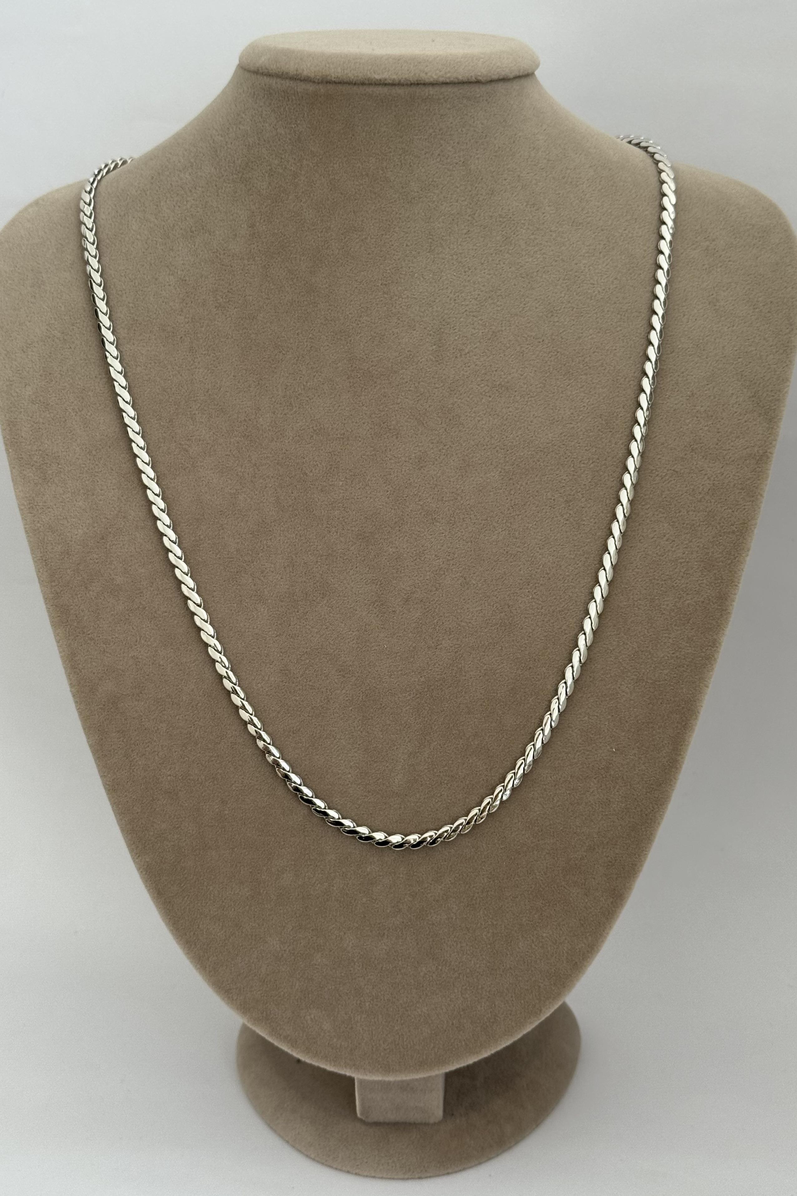 Hasır Zincir Silver Vip Seri Kolye 60 CM