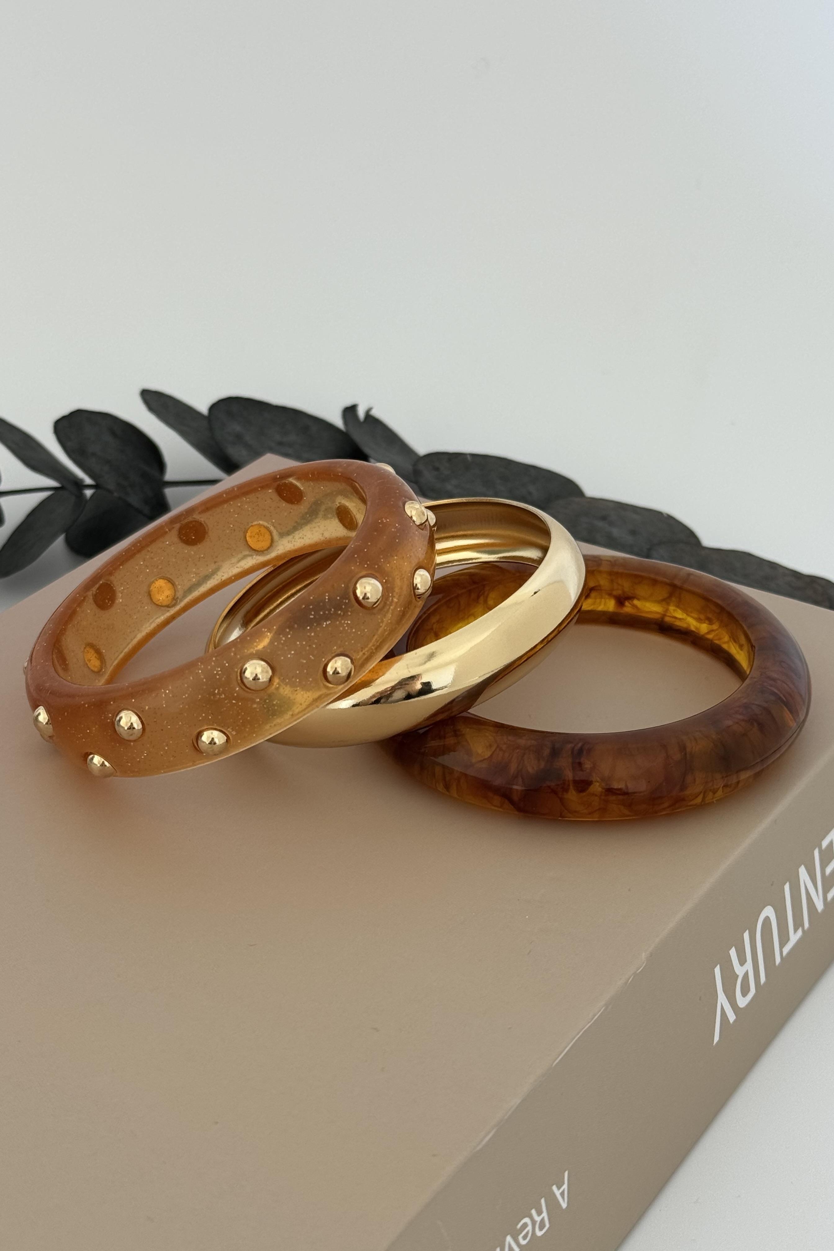 Kahverengi Üçlü Bileklik