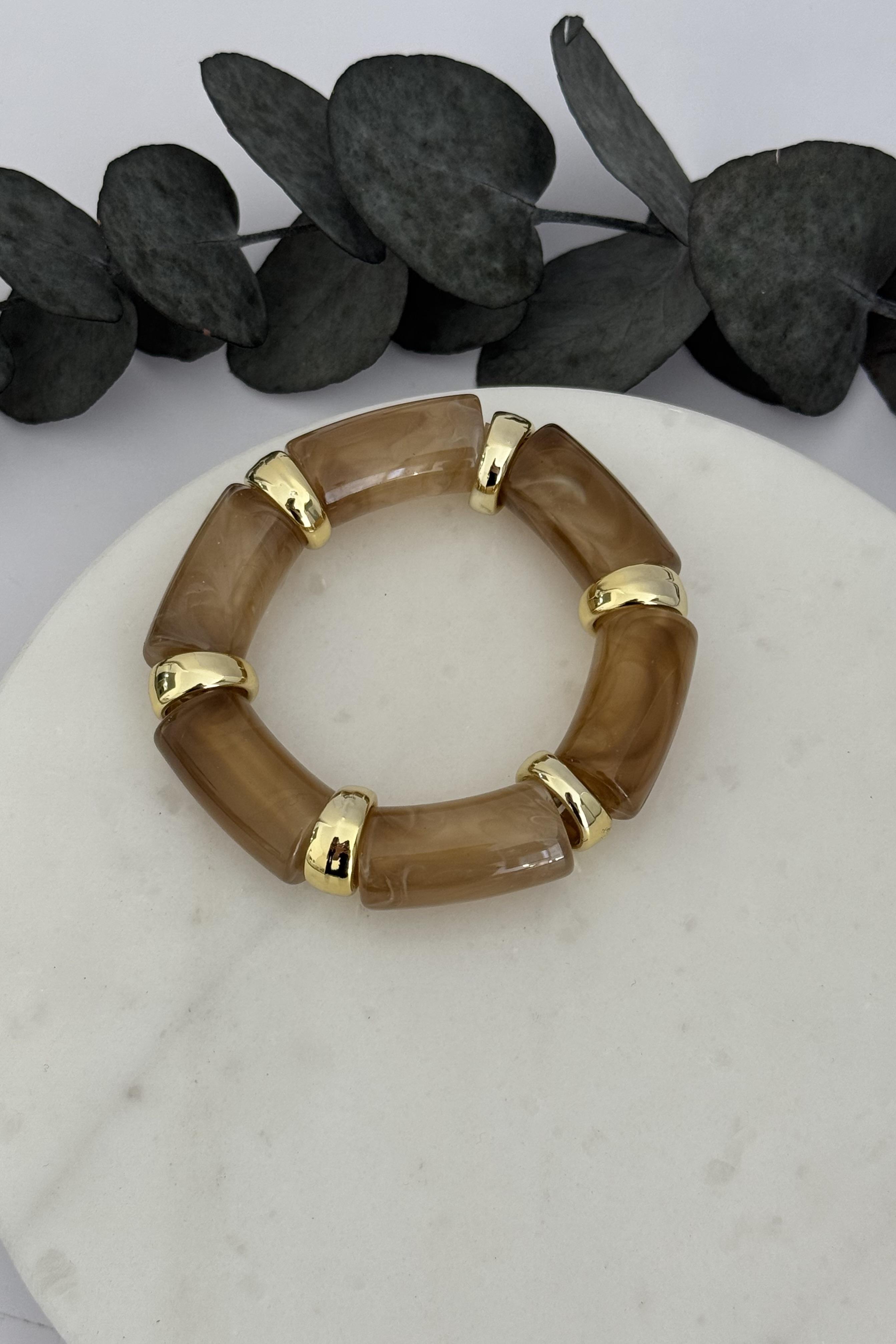 Lastikli Renkli Taşlı Bileklik