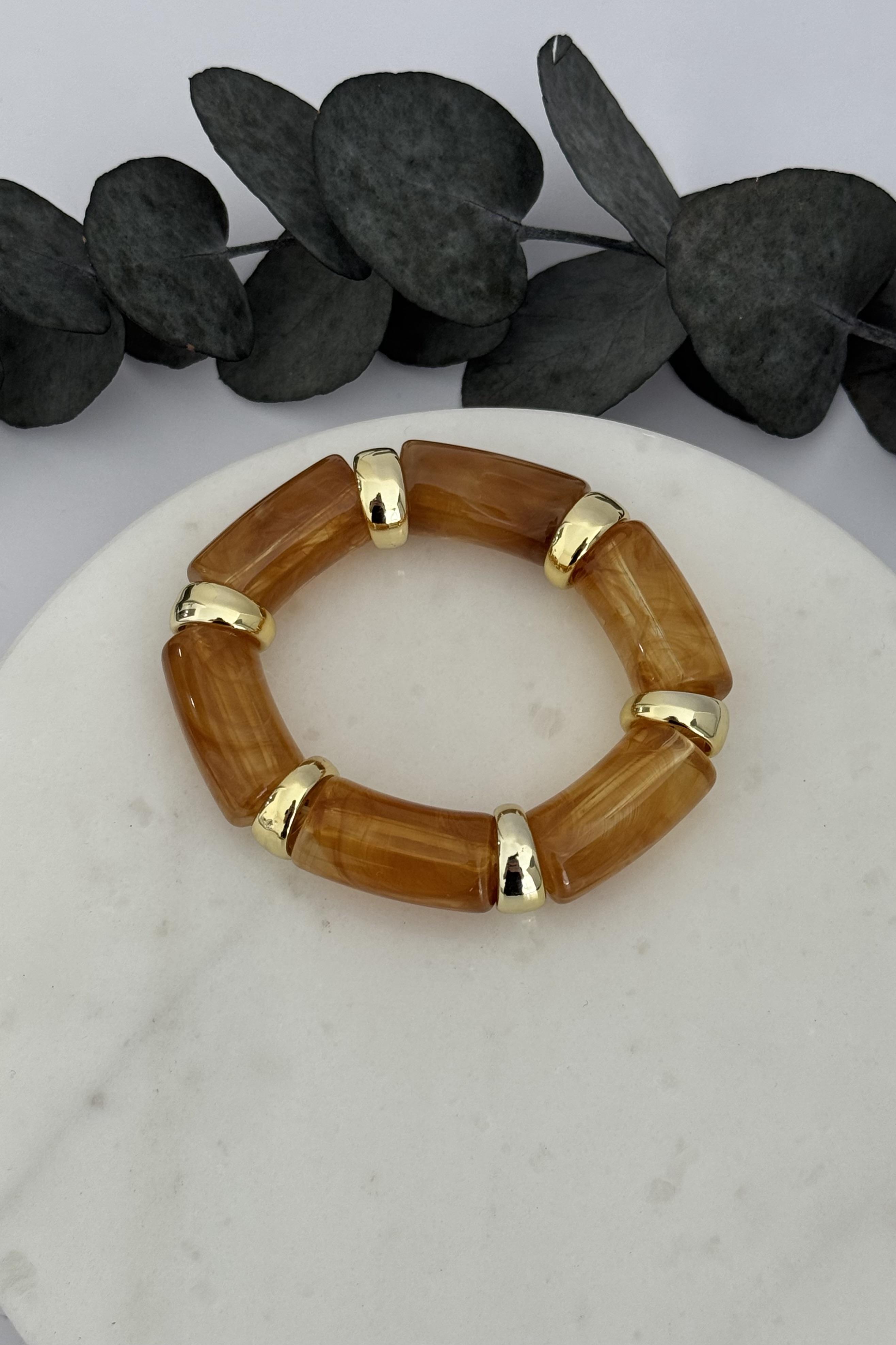 Lastikli Renkli Taşlı Bileklik