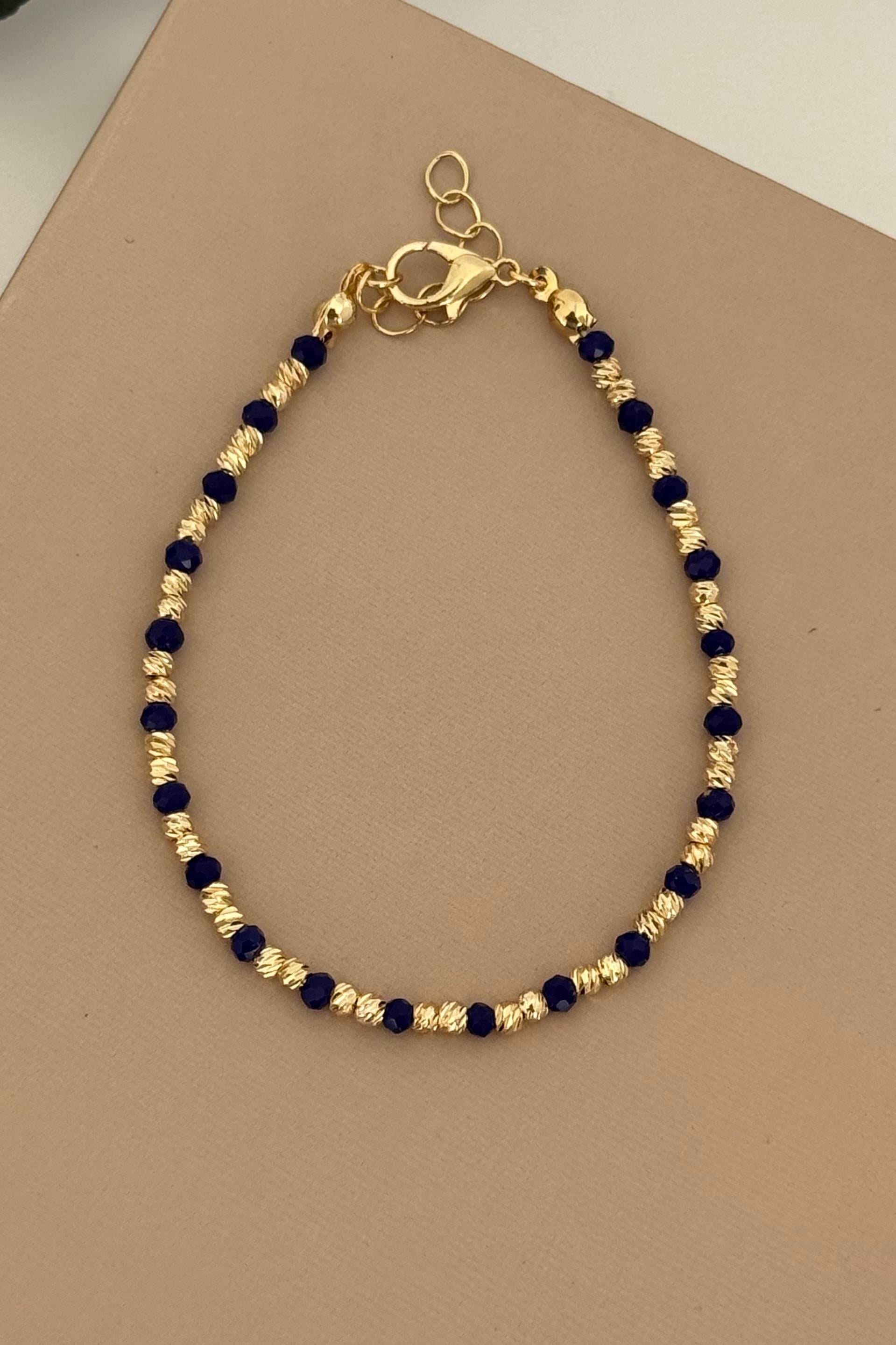 Parlement Mavi Ve Gold Dorika Bileklik