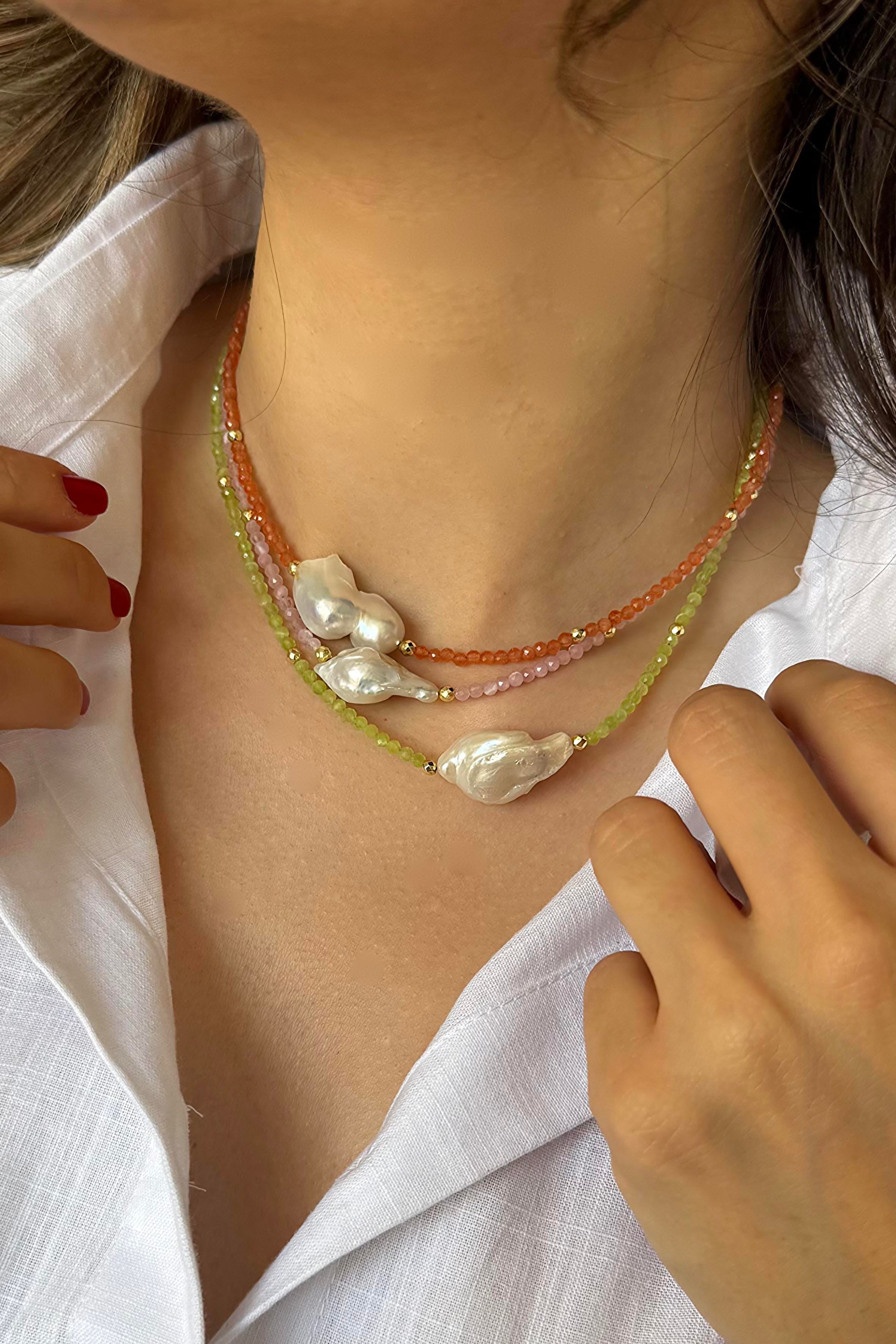 Pastel Pearly Harmony Necklace