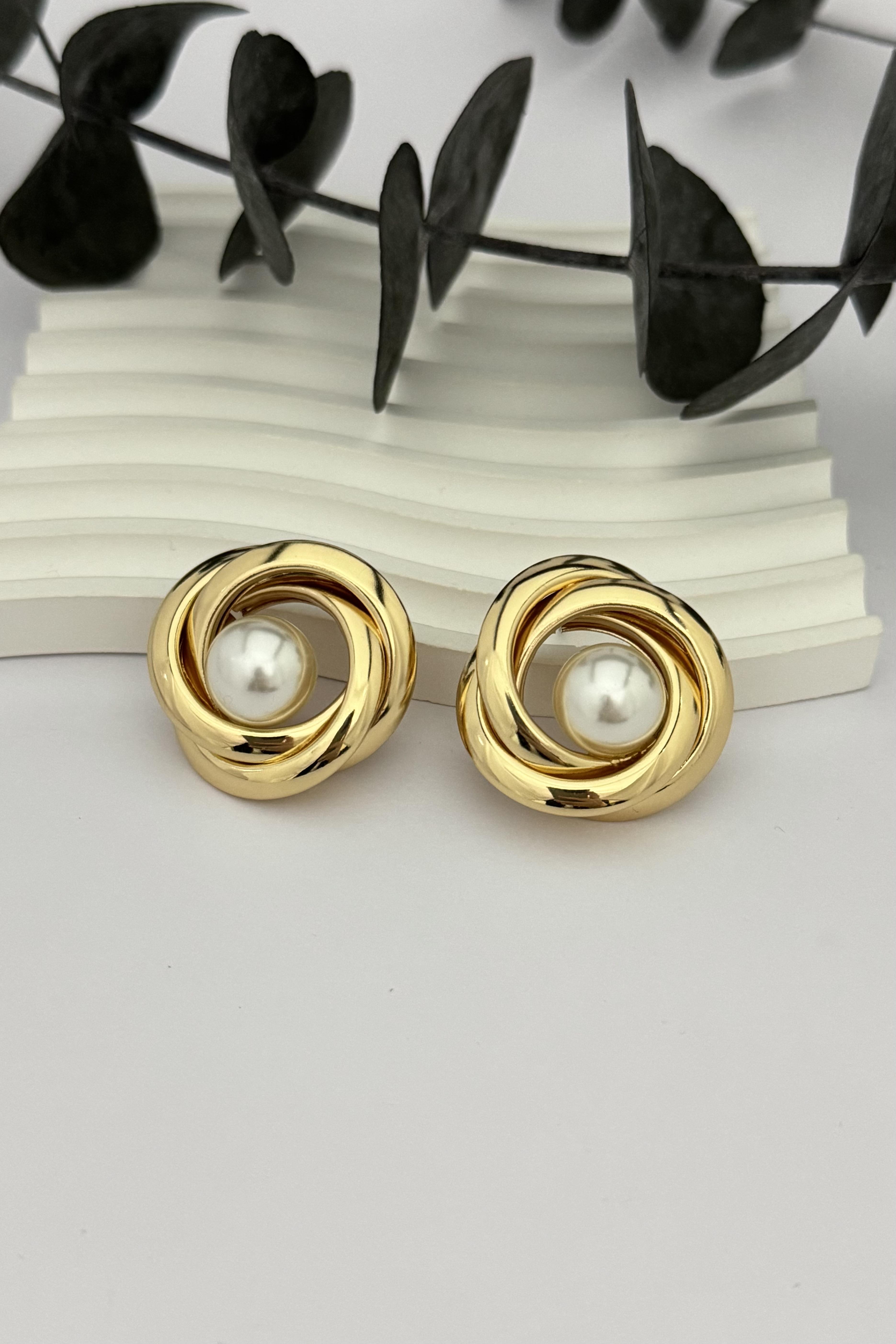 Pearl Circle Küpe