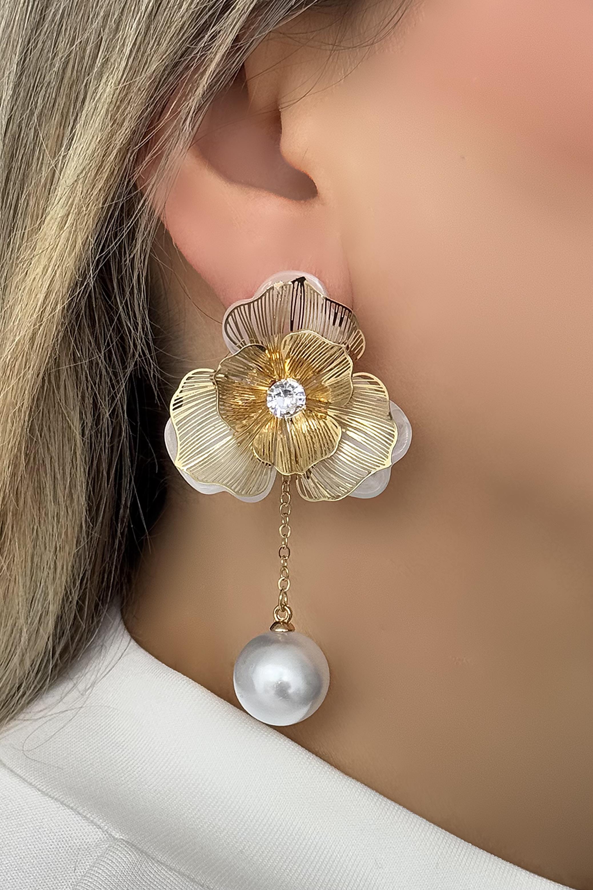 Pearl Flower Küpe