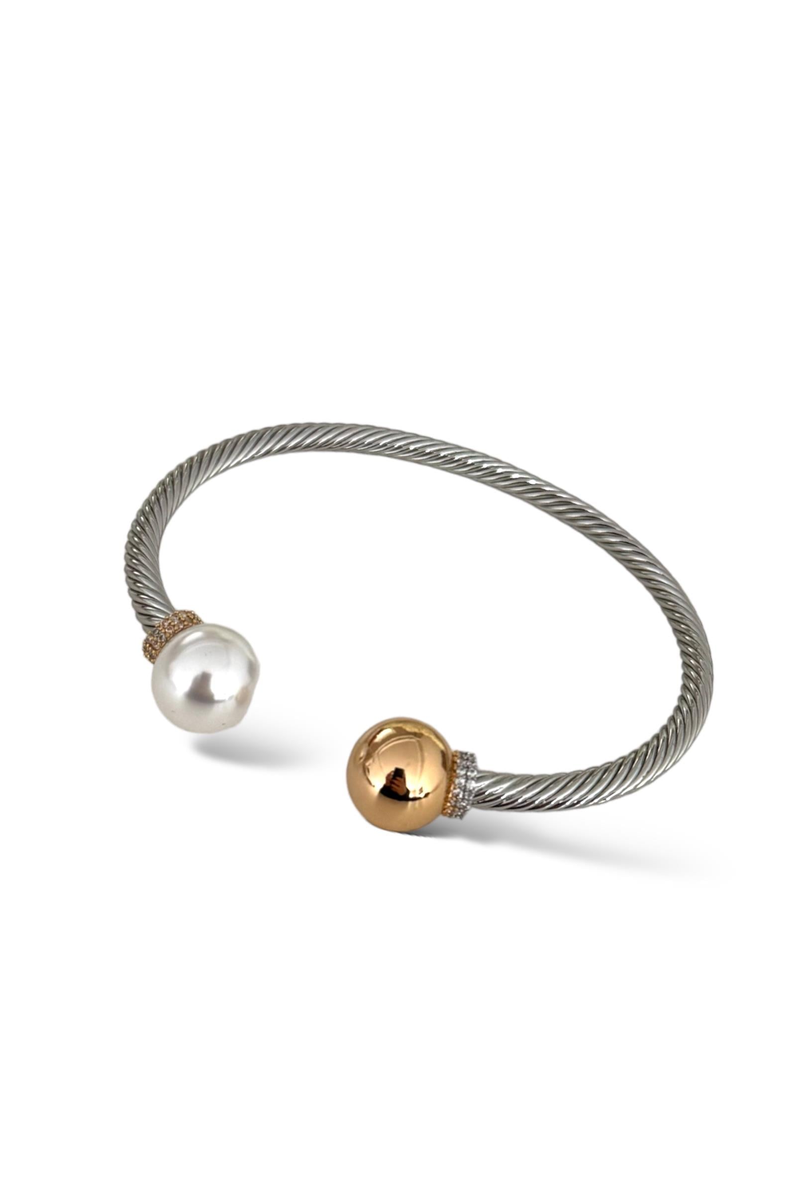 Pearl Two Colour Kelepçe Bileklik