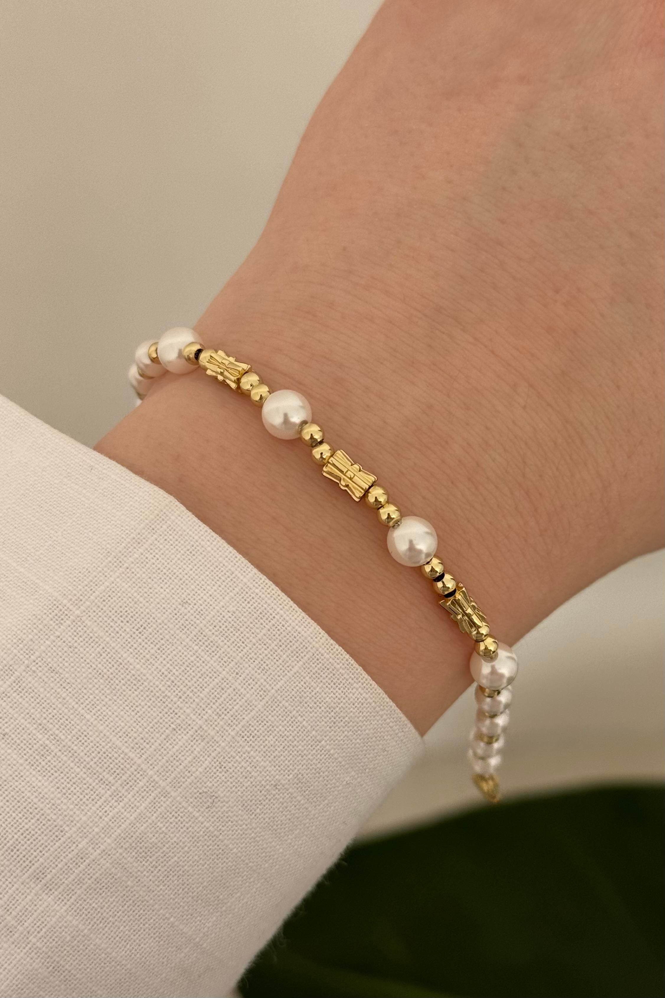 Perlitha Vip Seri Gold Bileklik