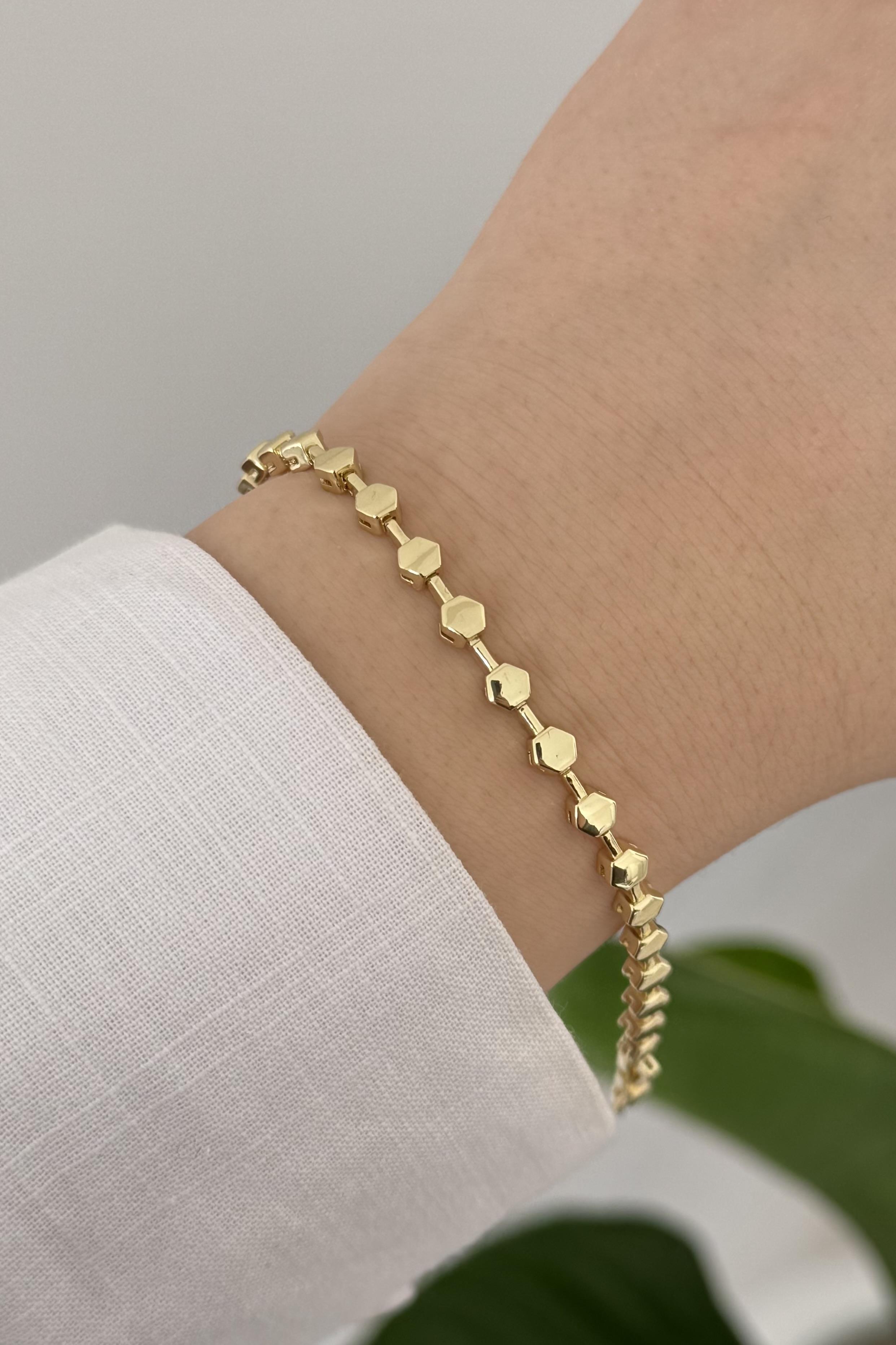 Petek Motifli Bileklik