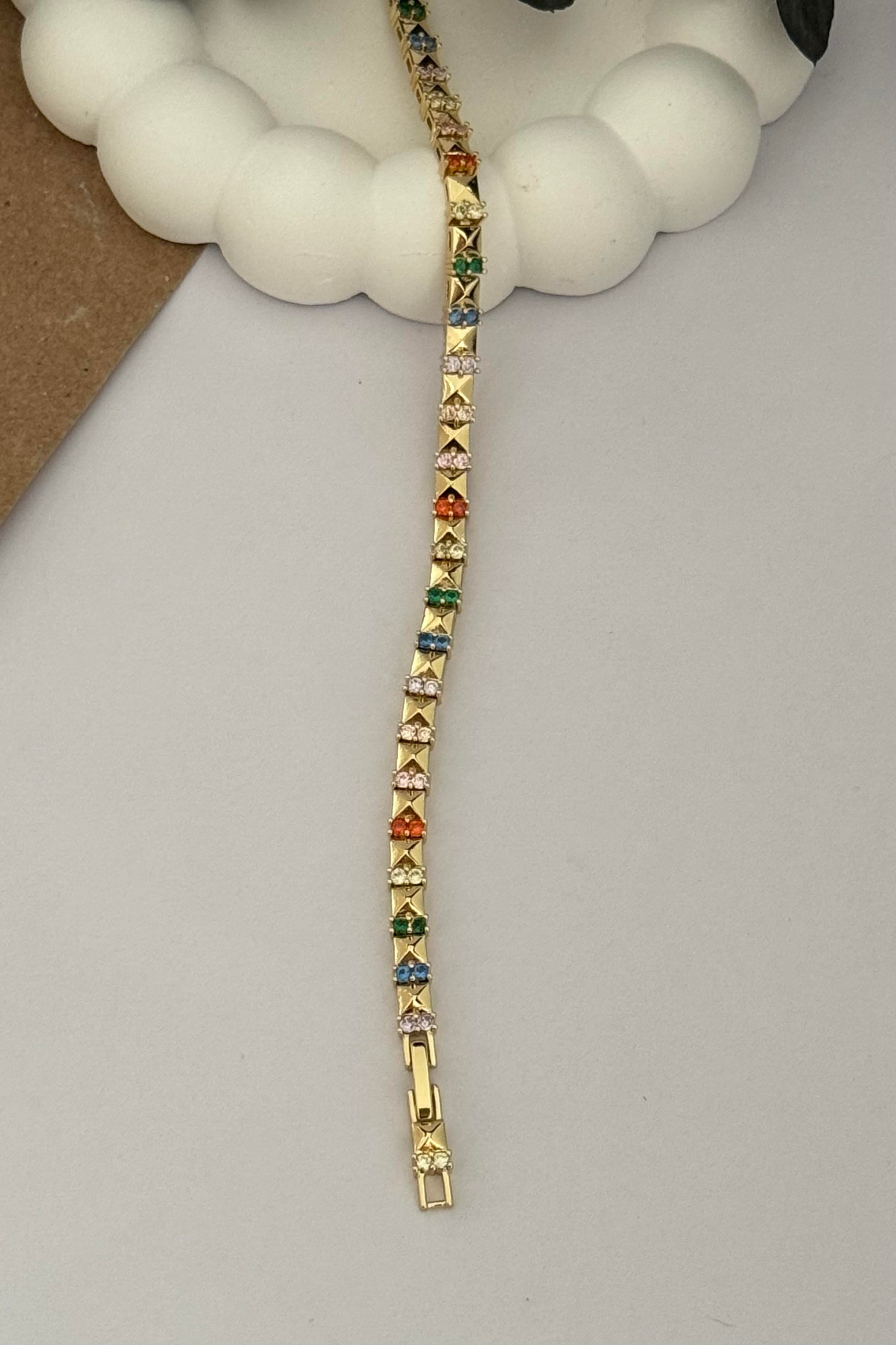 Renkli Taşlı Bileklik