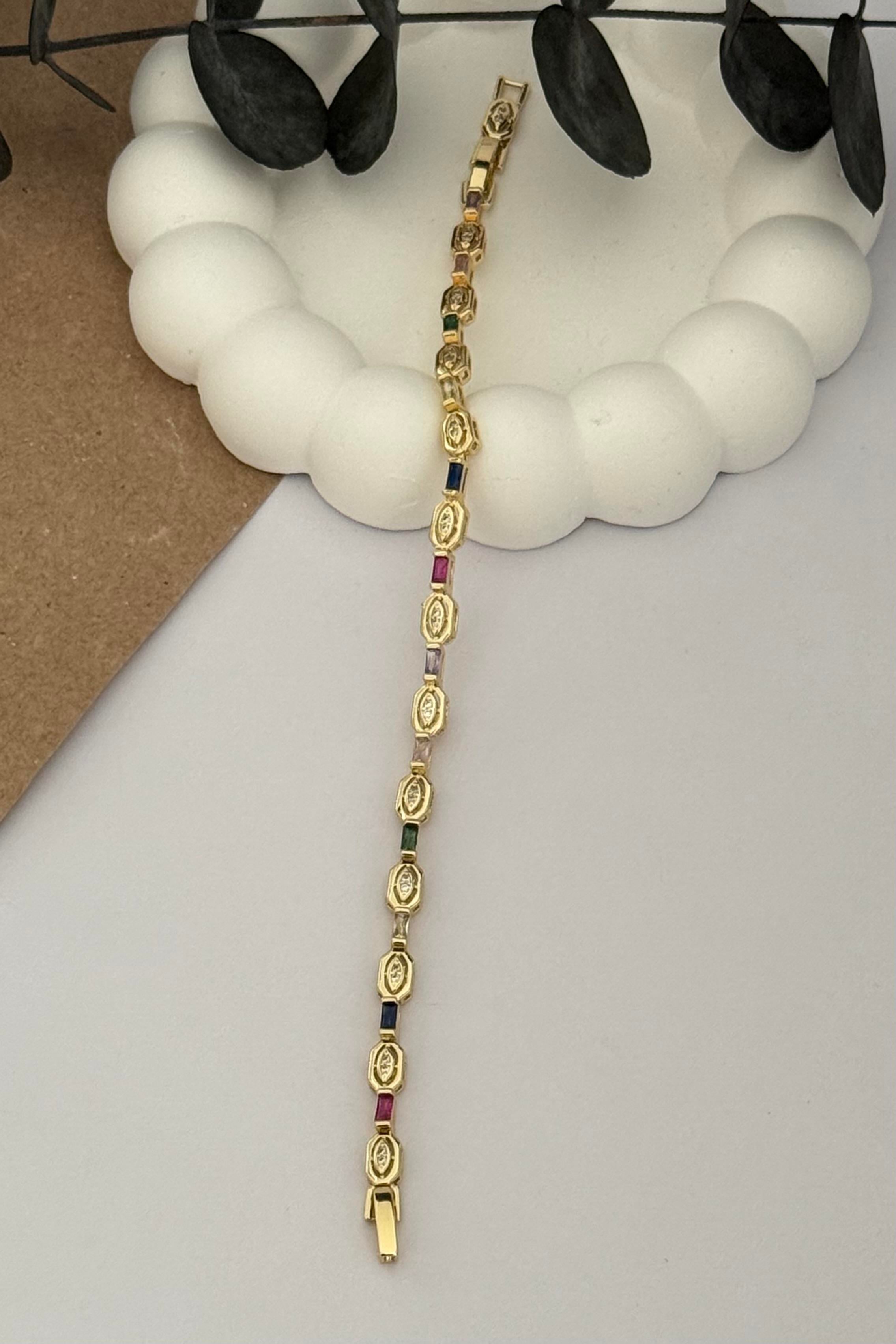 Renkli Taşlı Bileklik