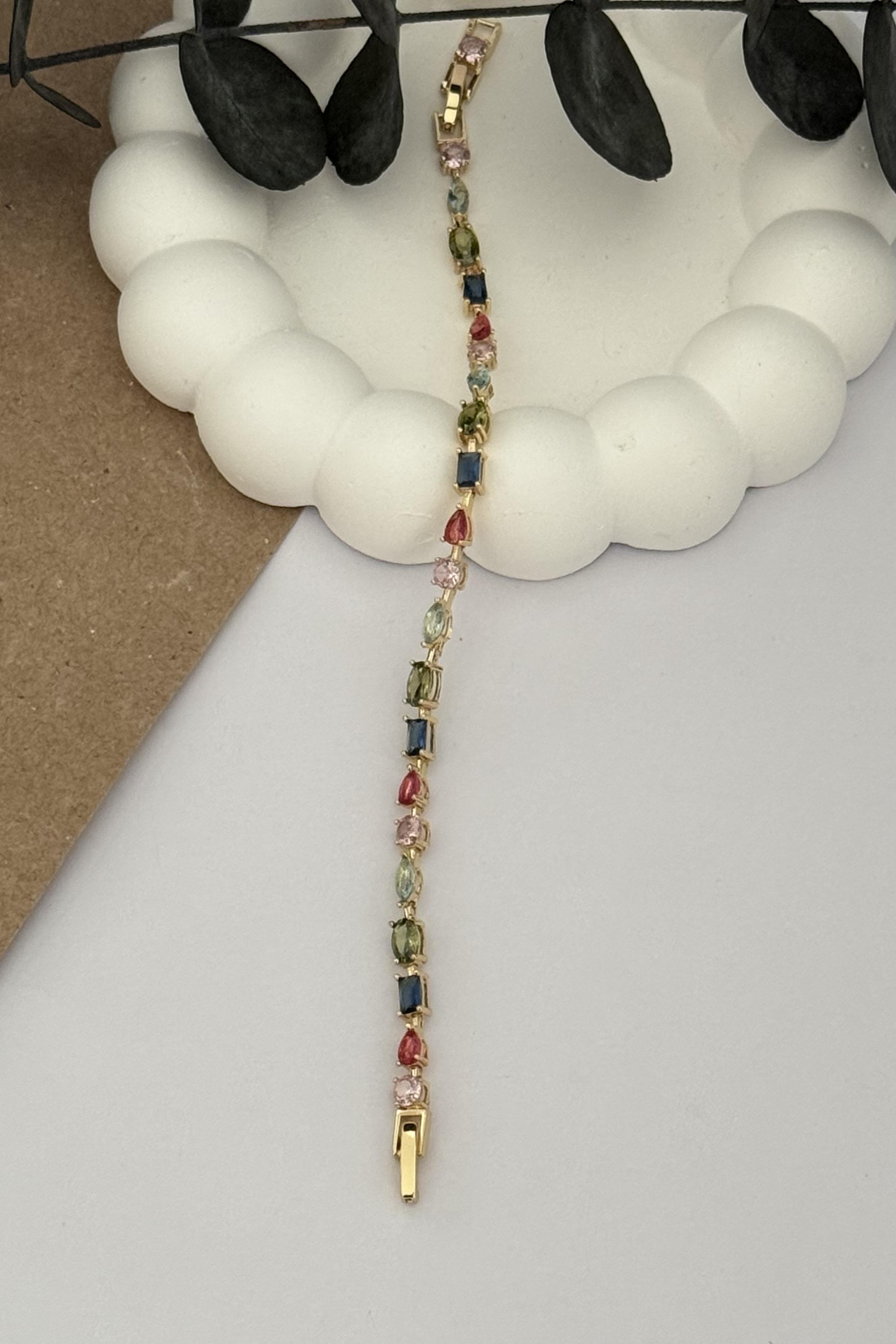 Renkli Taşlı Bileklik