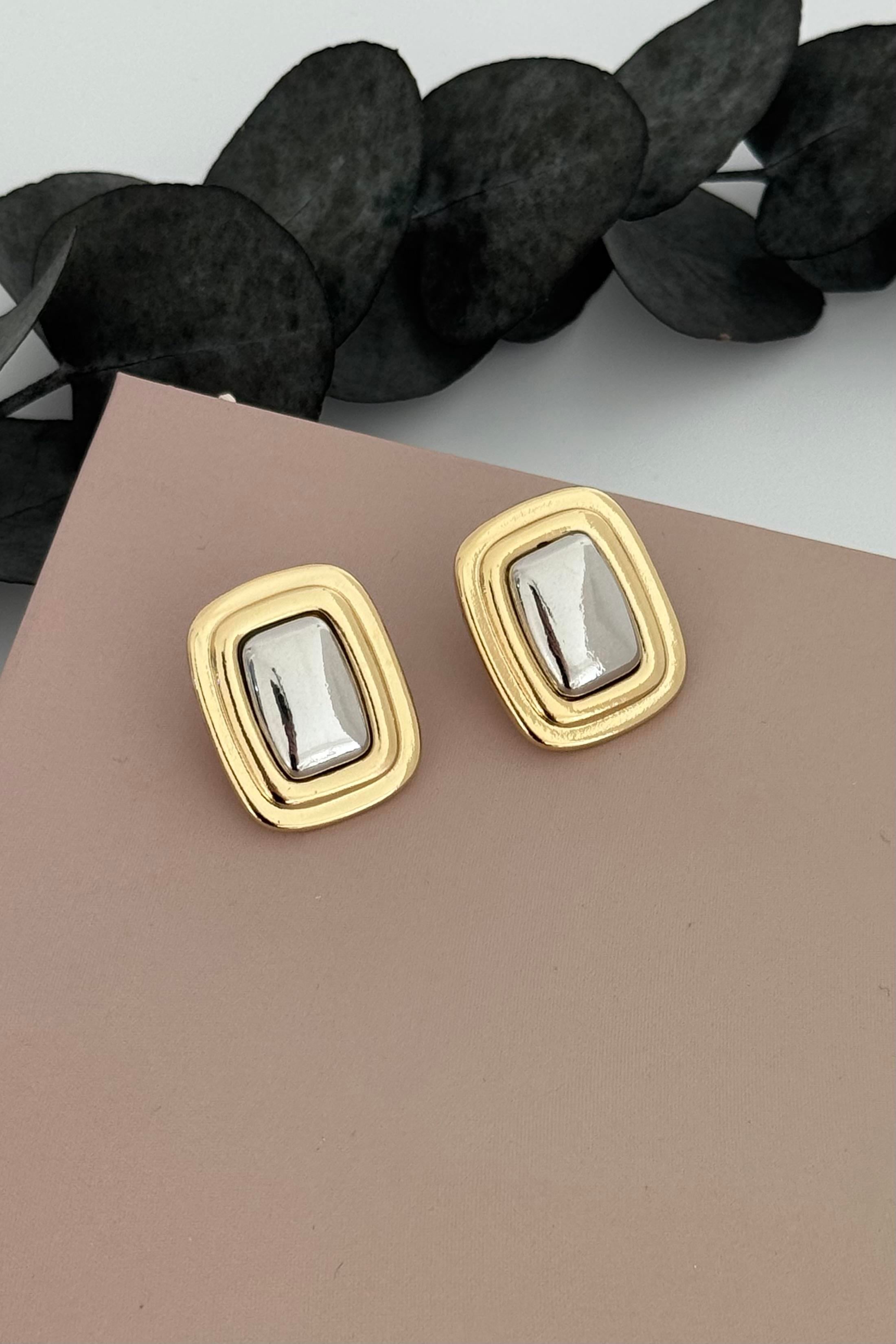 Rubrix Silver&Gold Küpe