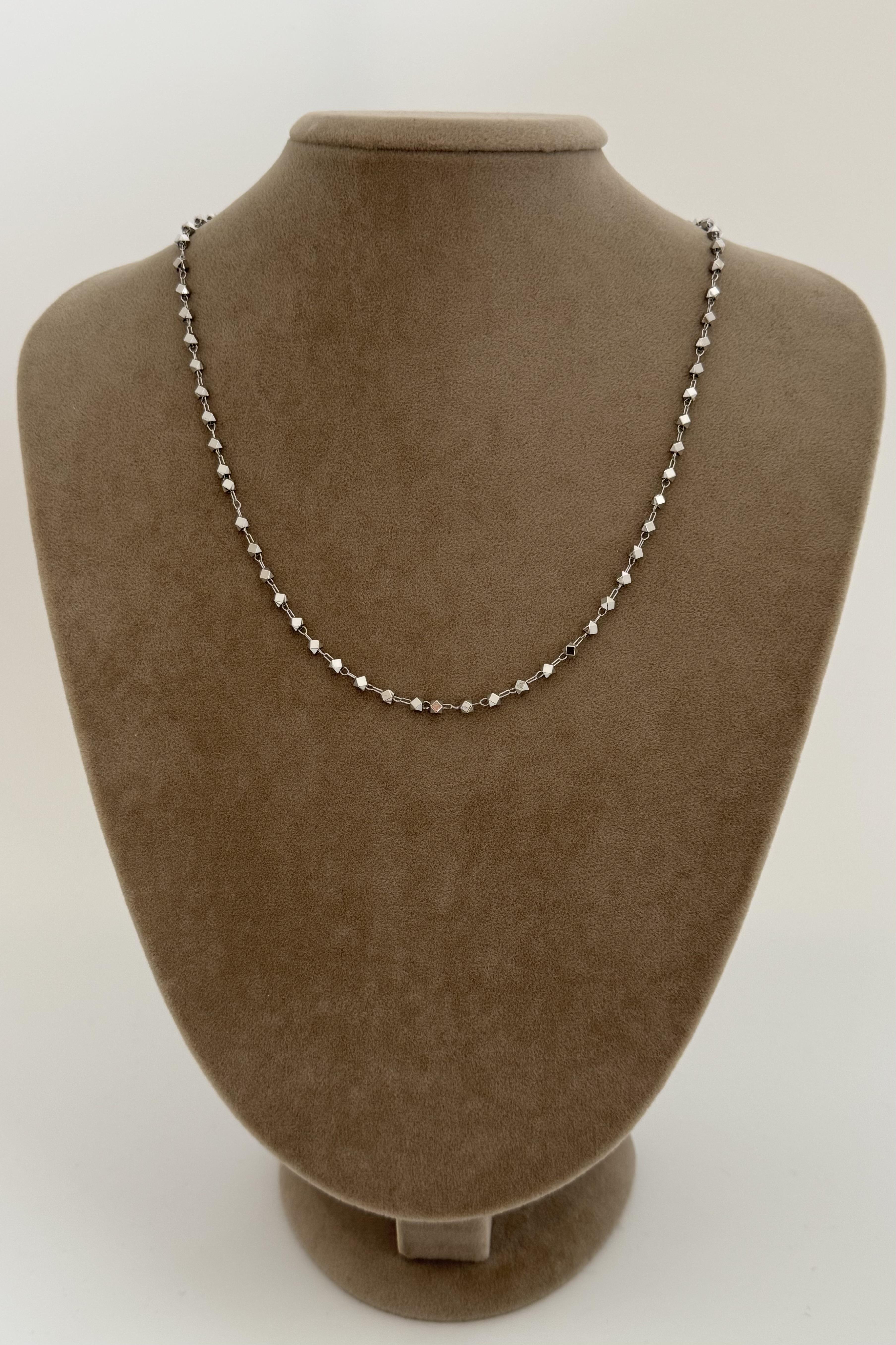 Silver Facet Kolye