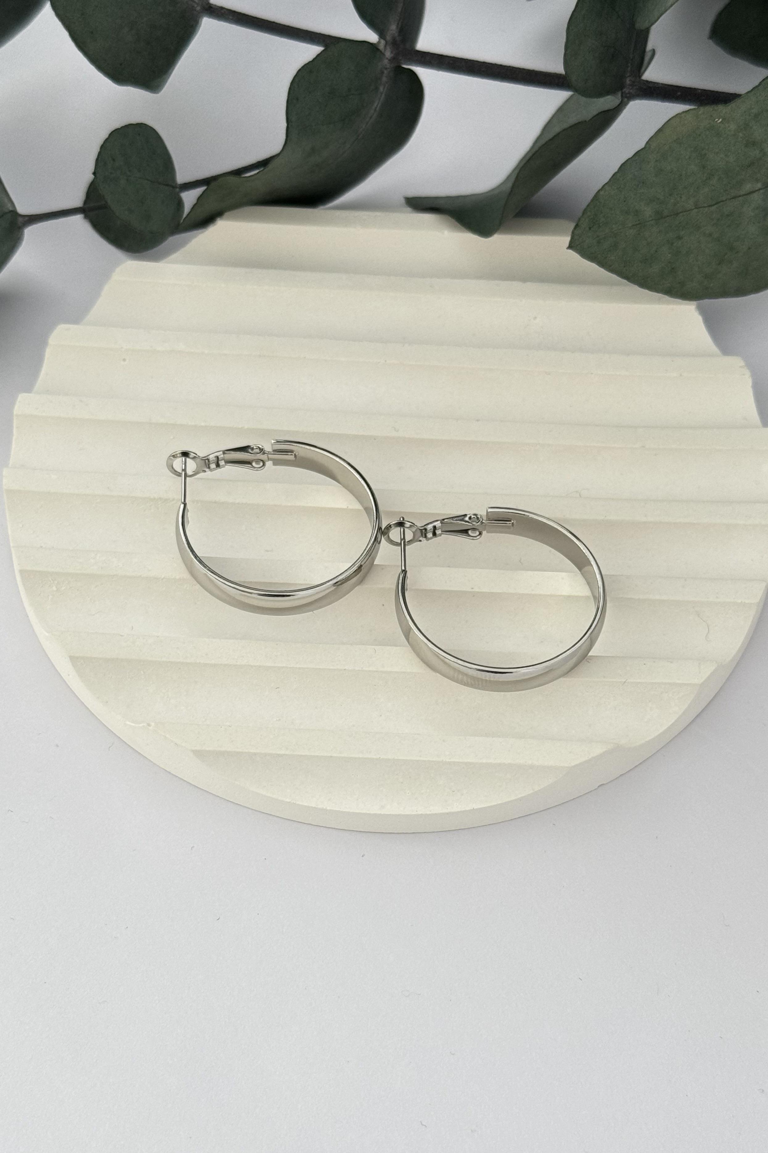 Silver Halka Küpe