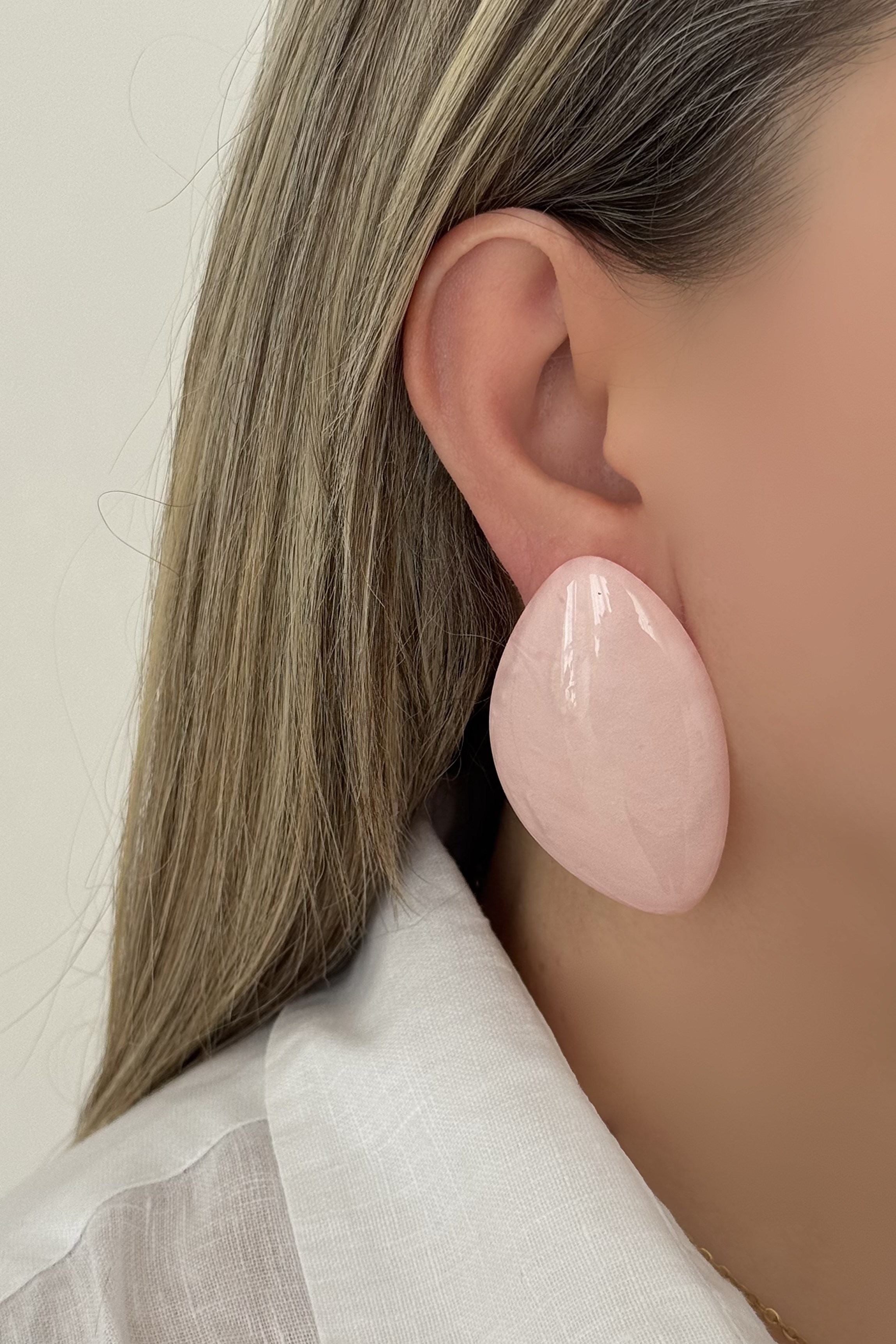 Smooth Pembe Küpe