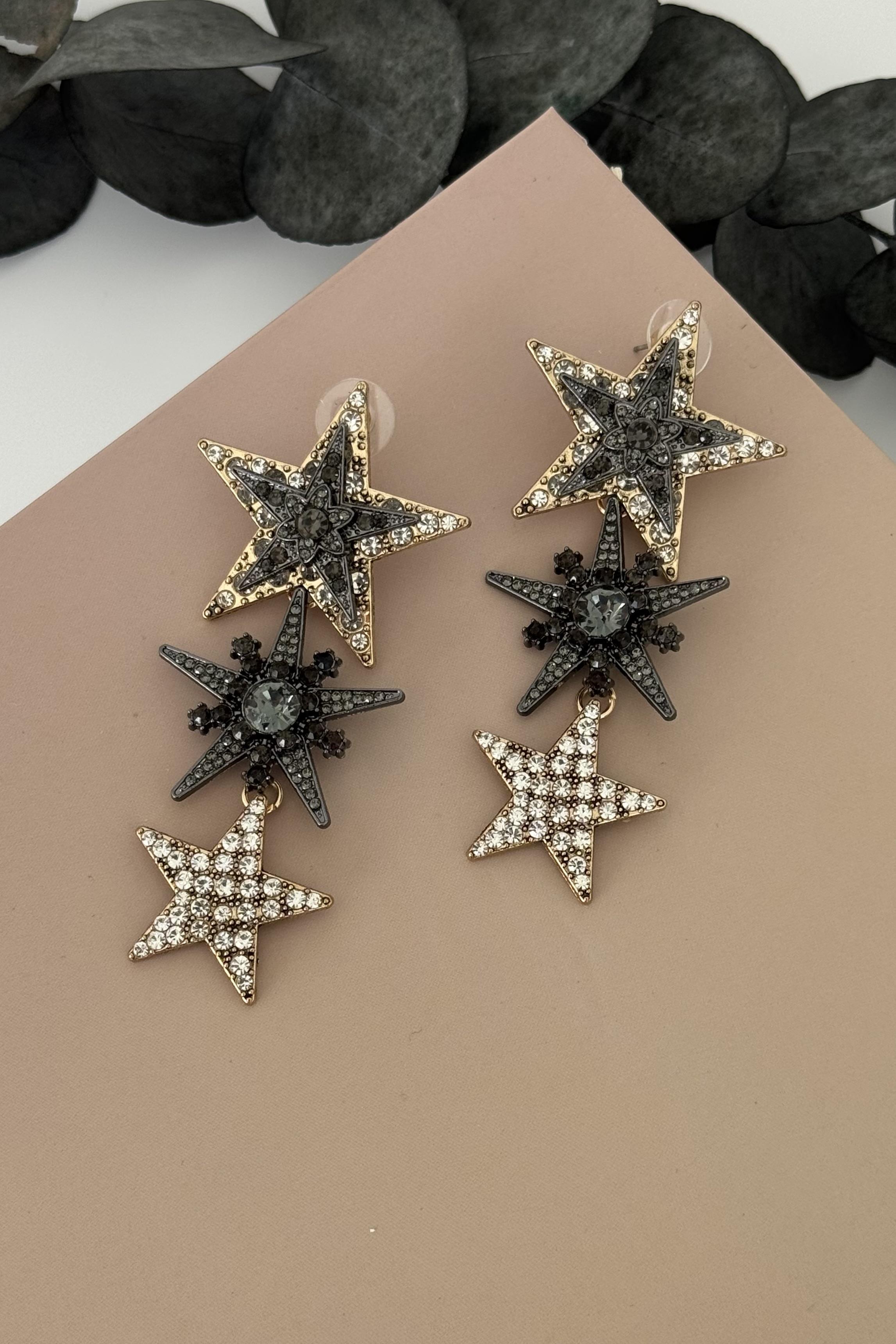 Stellara Siyah Küpe