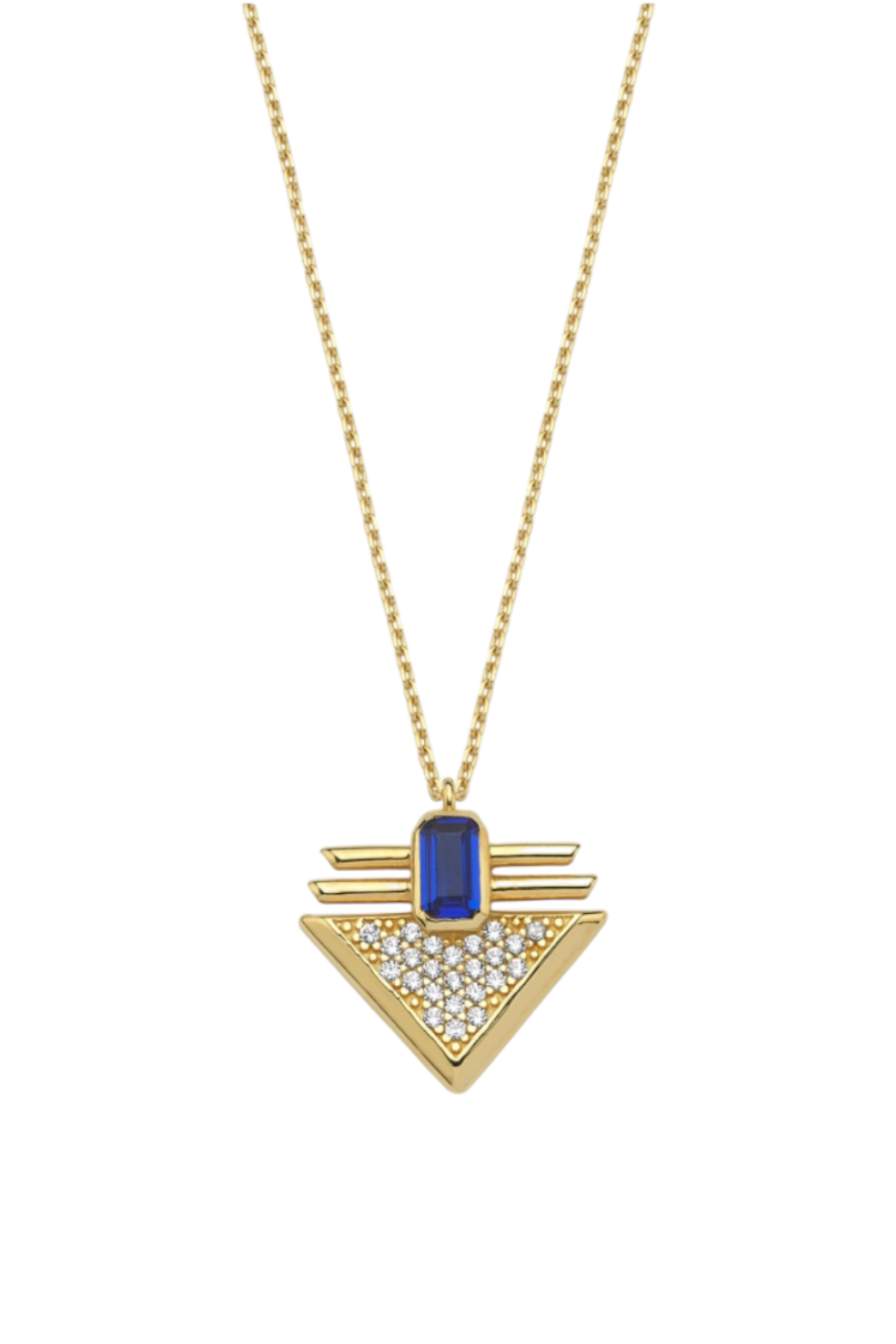 Triangle Night Blue Kolye