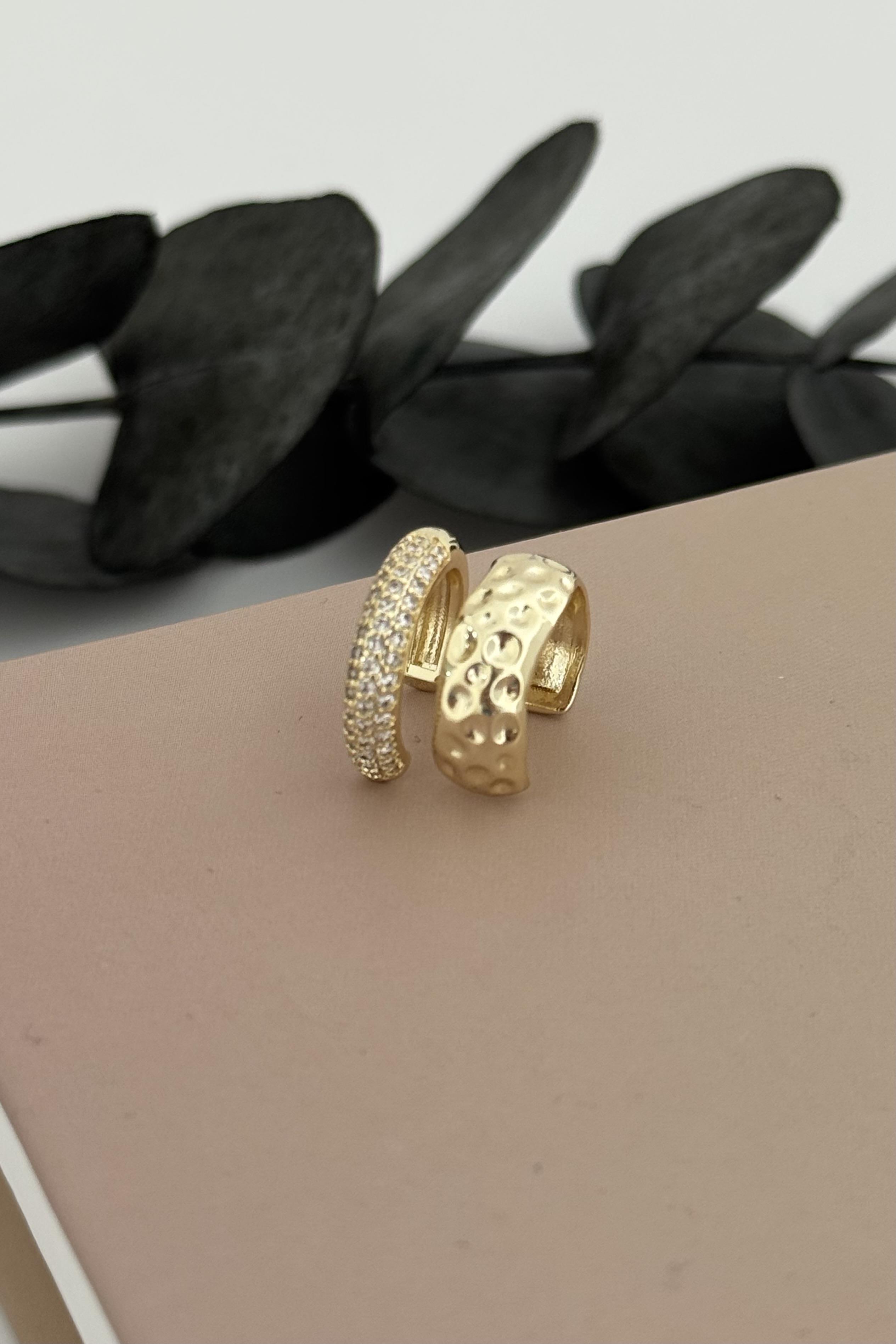 Velrix Gold Kıkırdak Küpe