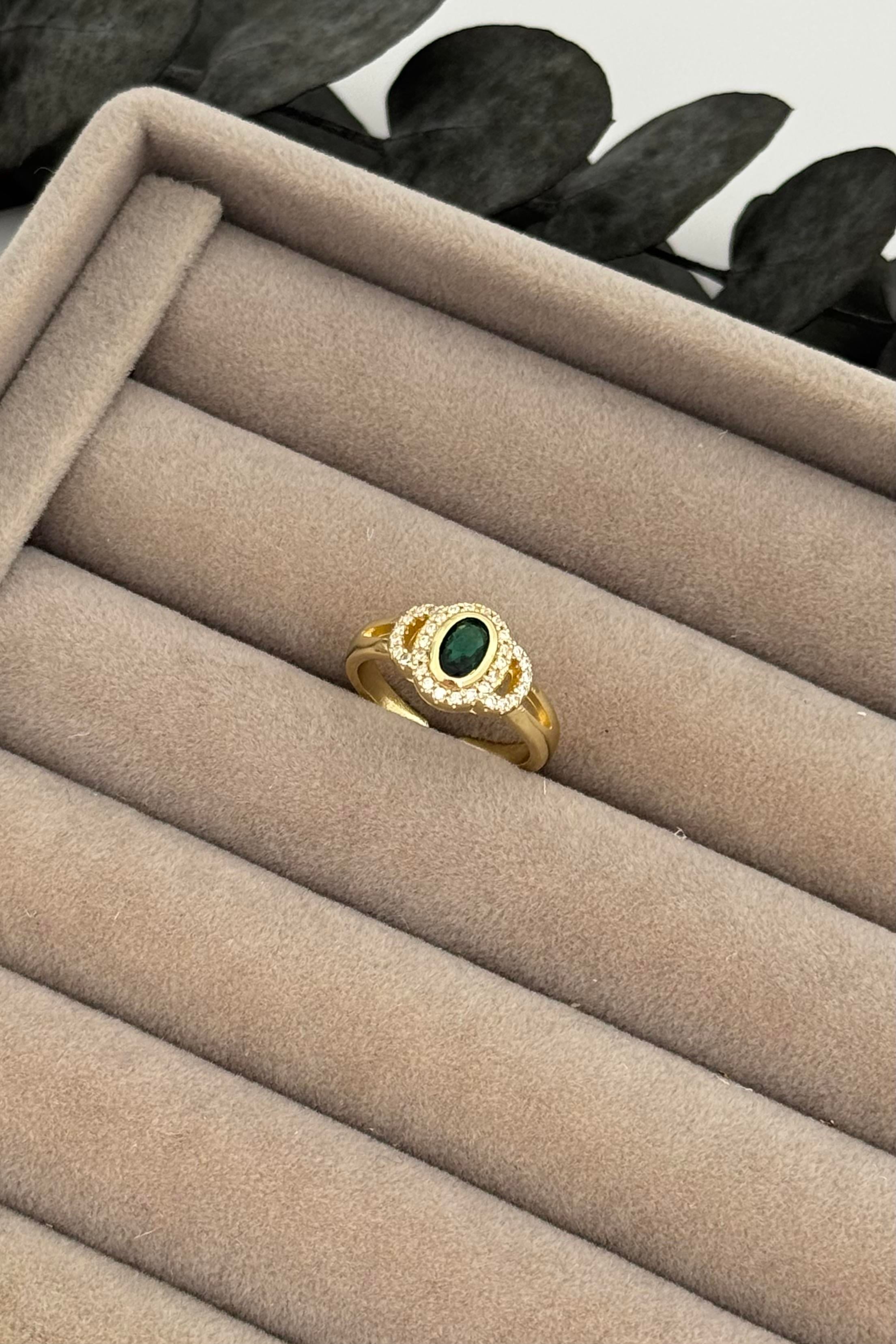 Vintage Muse Yeşil Yüzük