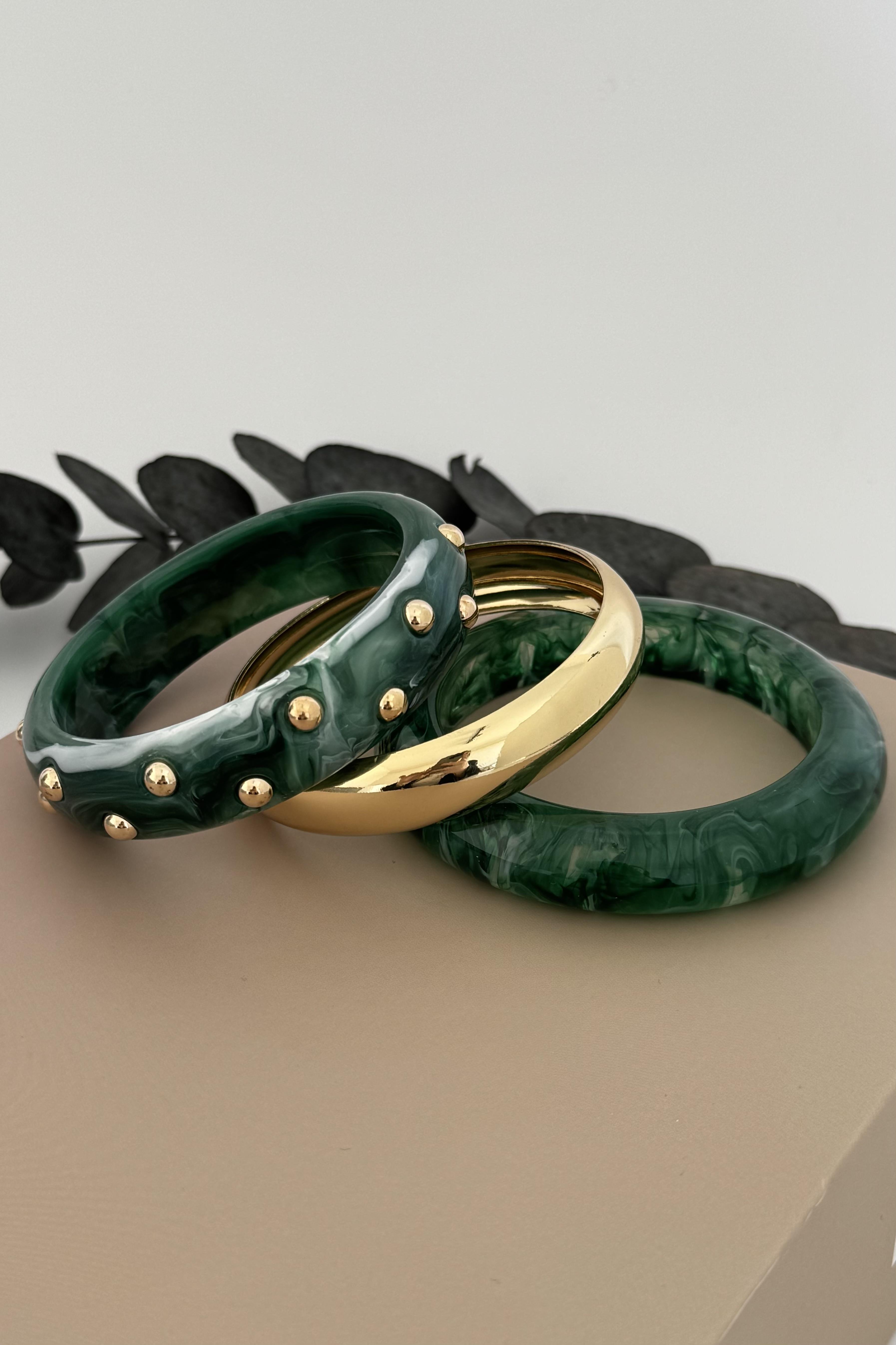 Yeşil Üçlü Bileklik