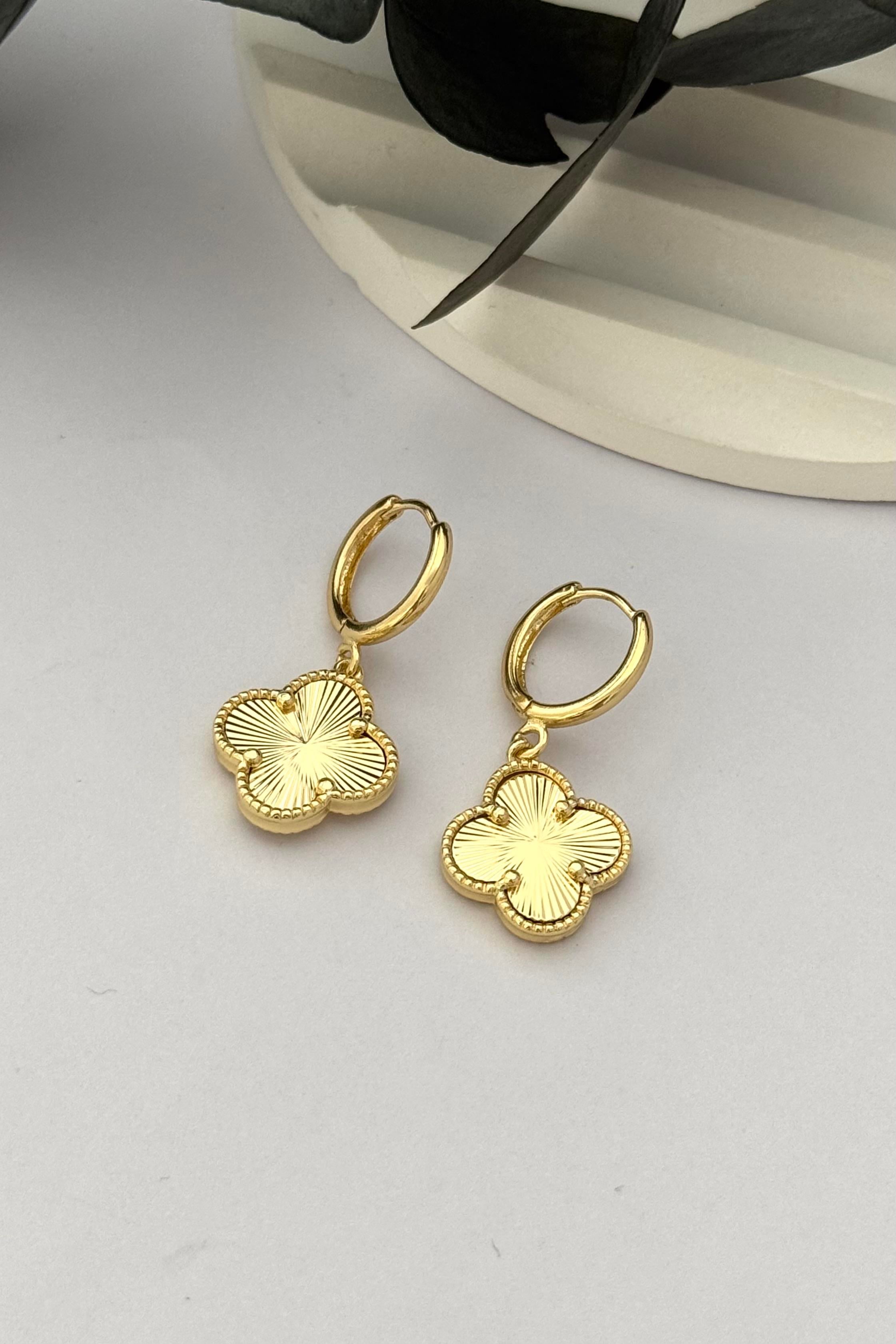 Yonca Gold Küpe