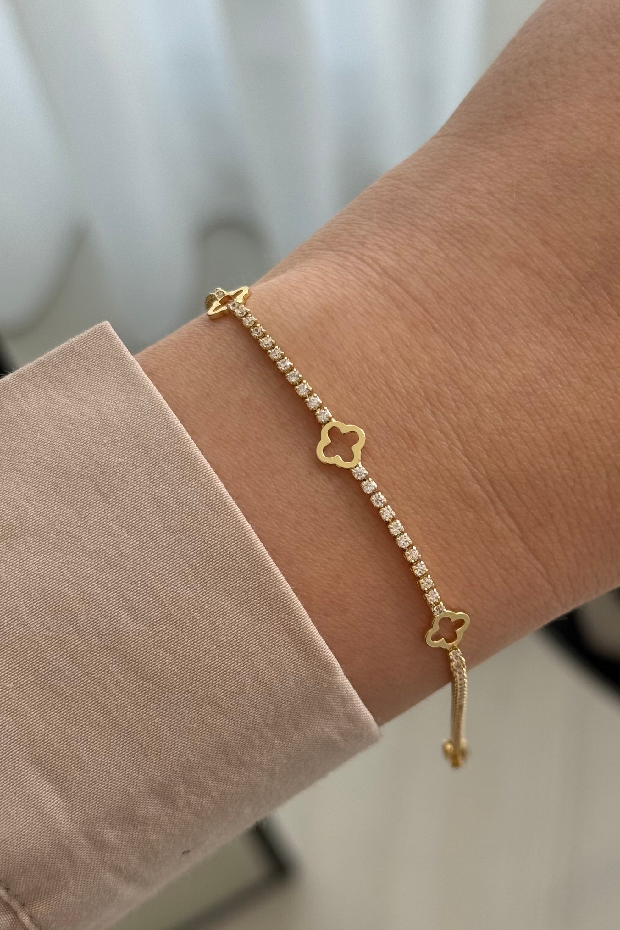 Yonca Gold Su Yolu Bileklik