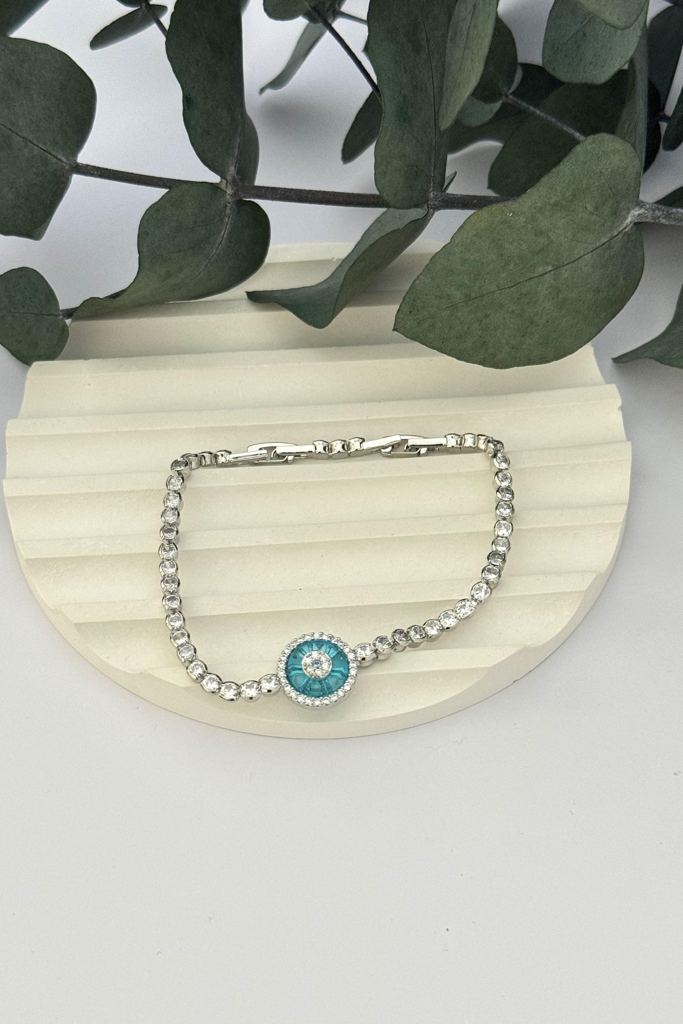 Yuvarlak Nazar Boncuklu Bileklik