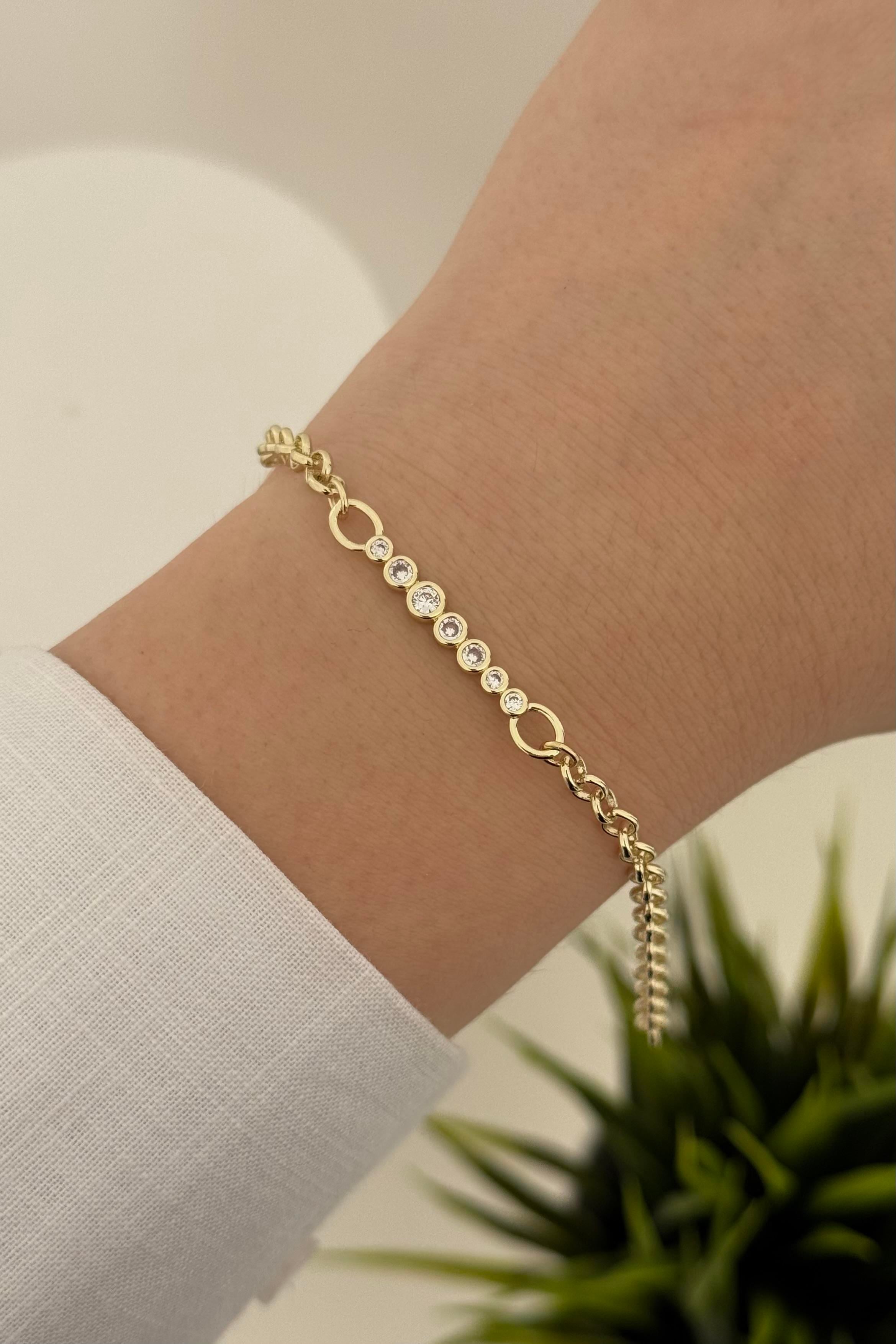 Yuvarlak Taşlı Bileklik