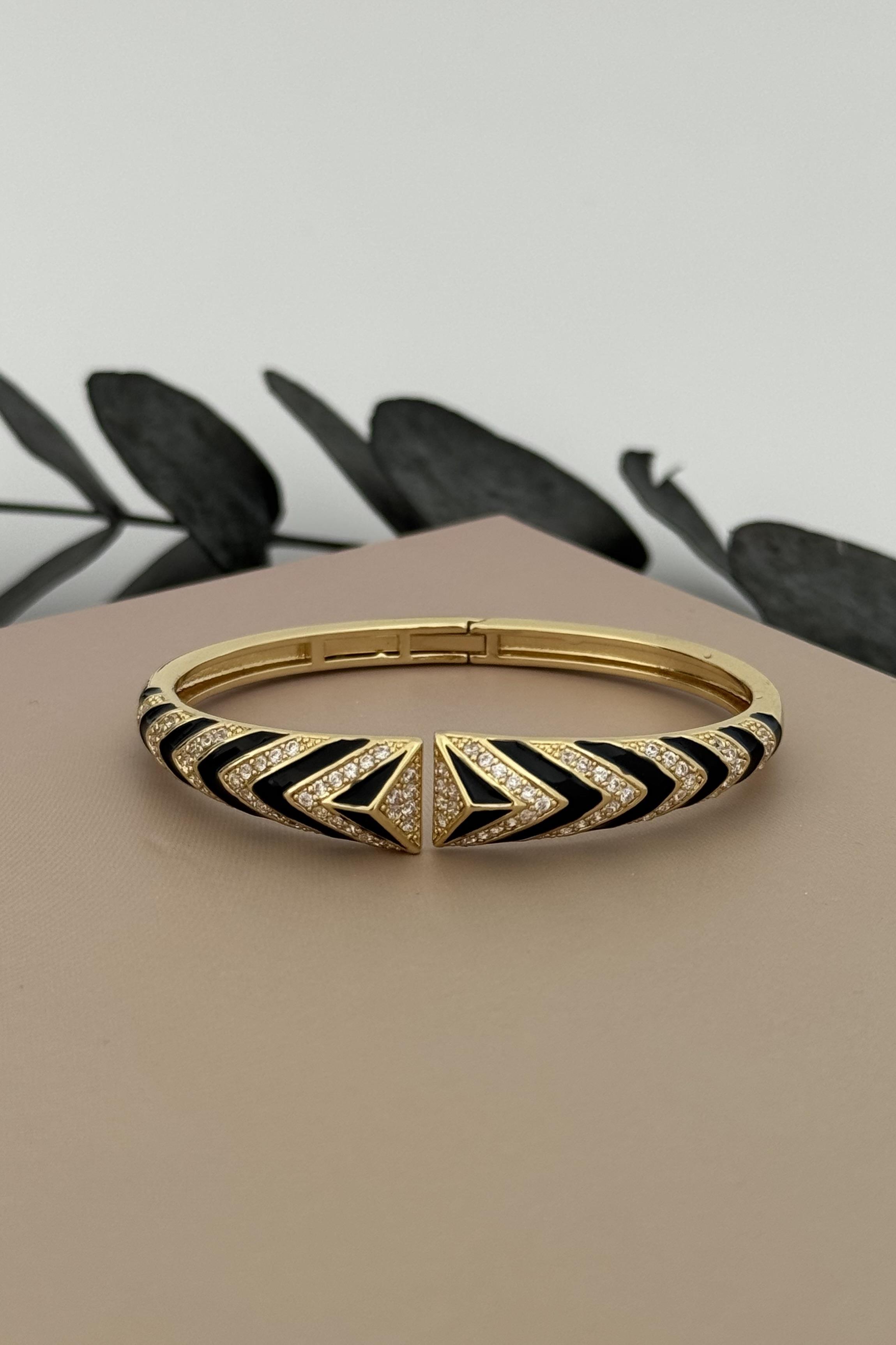 Zevora Siyah Kelepçe Bileklik