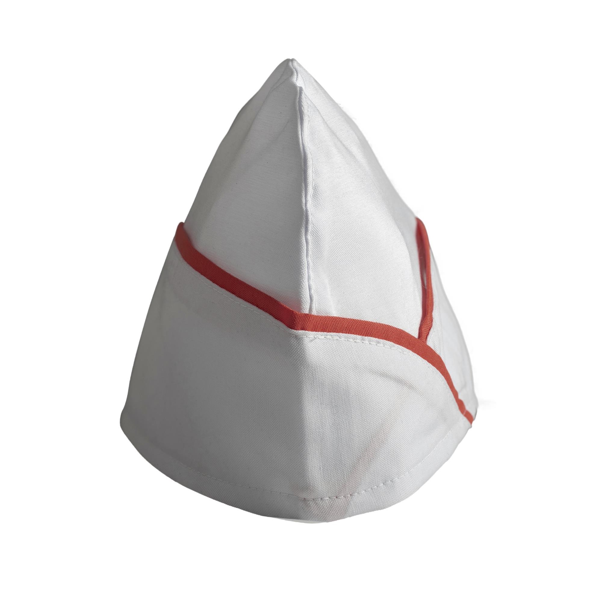 Şensel, Kep, Beyaz, Kırmızı Biyeli -4E210- Aşçı Kepi, İş Kıyafeti